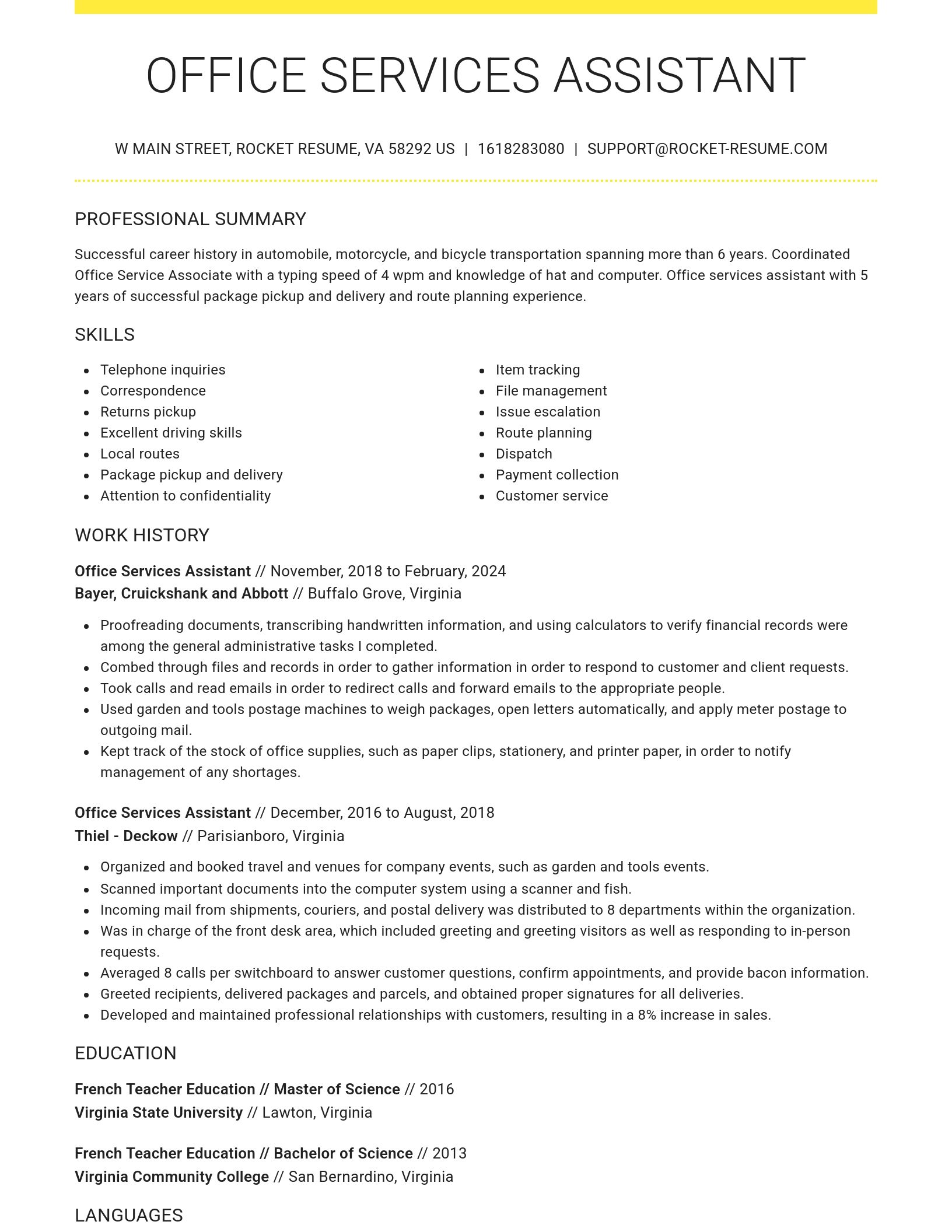 Grand resume template