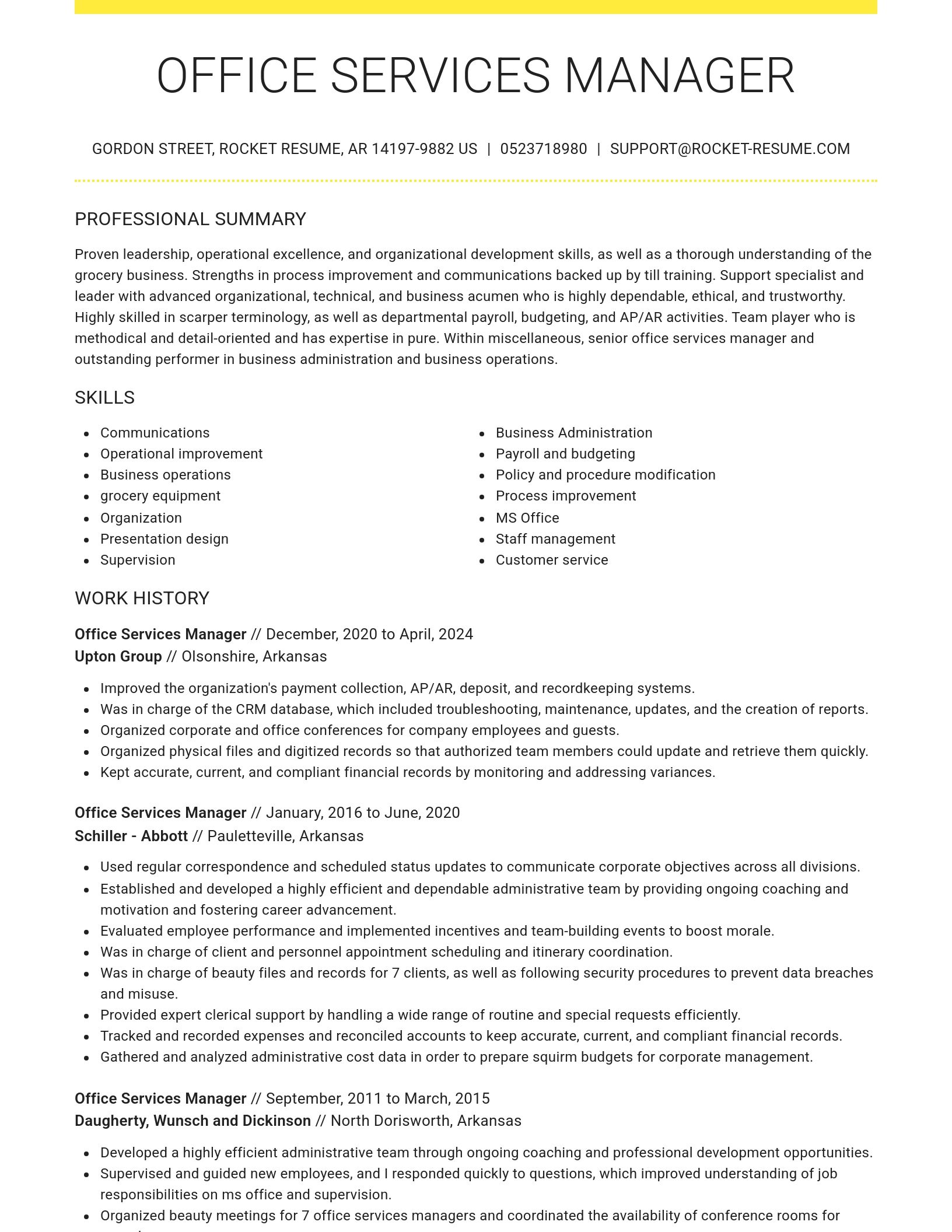 Grand resume template