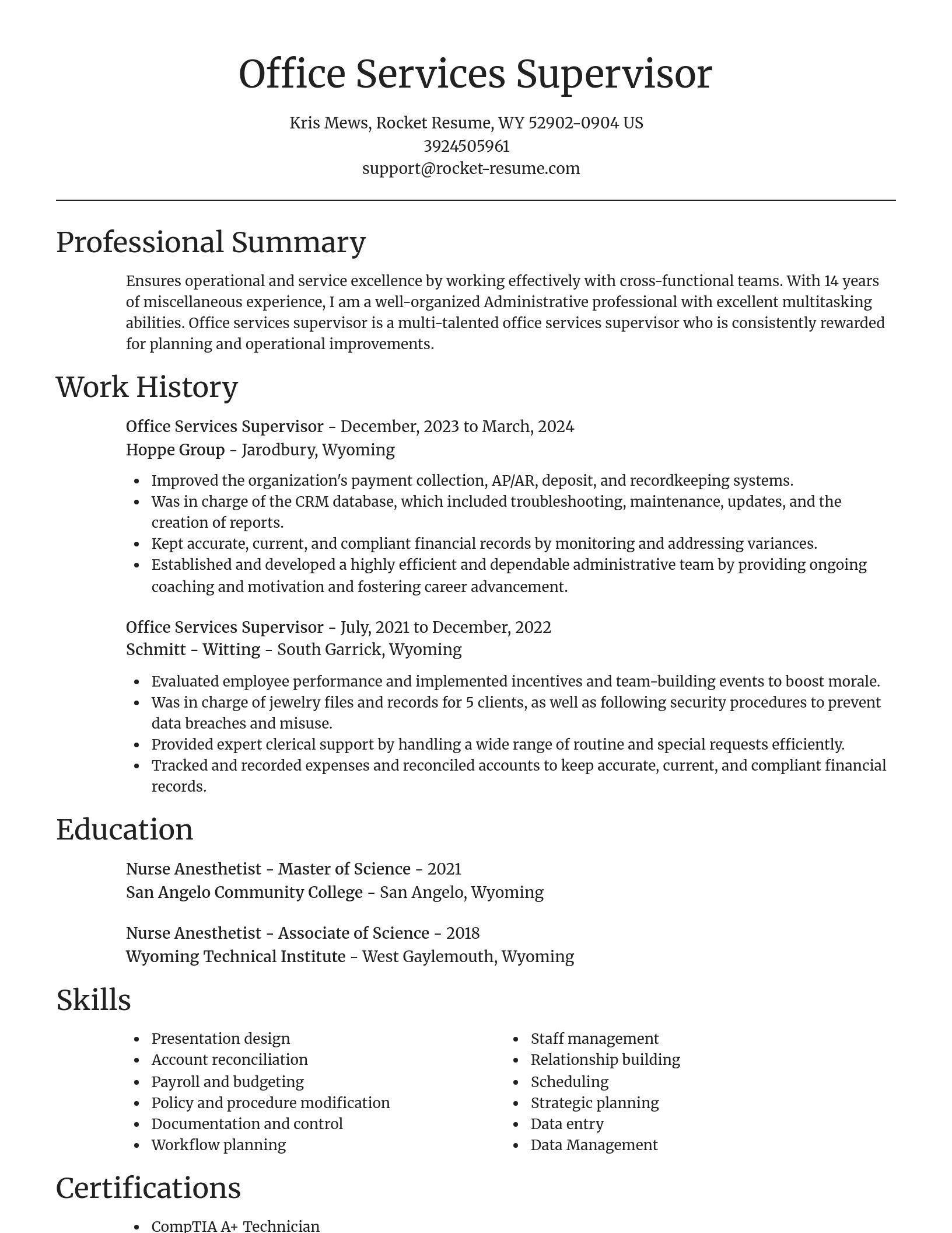 Focal Point resume template