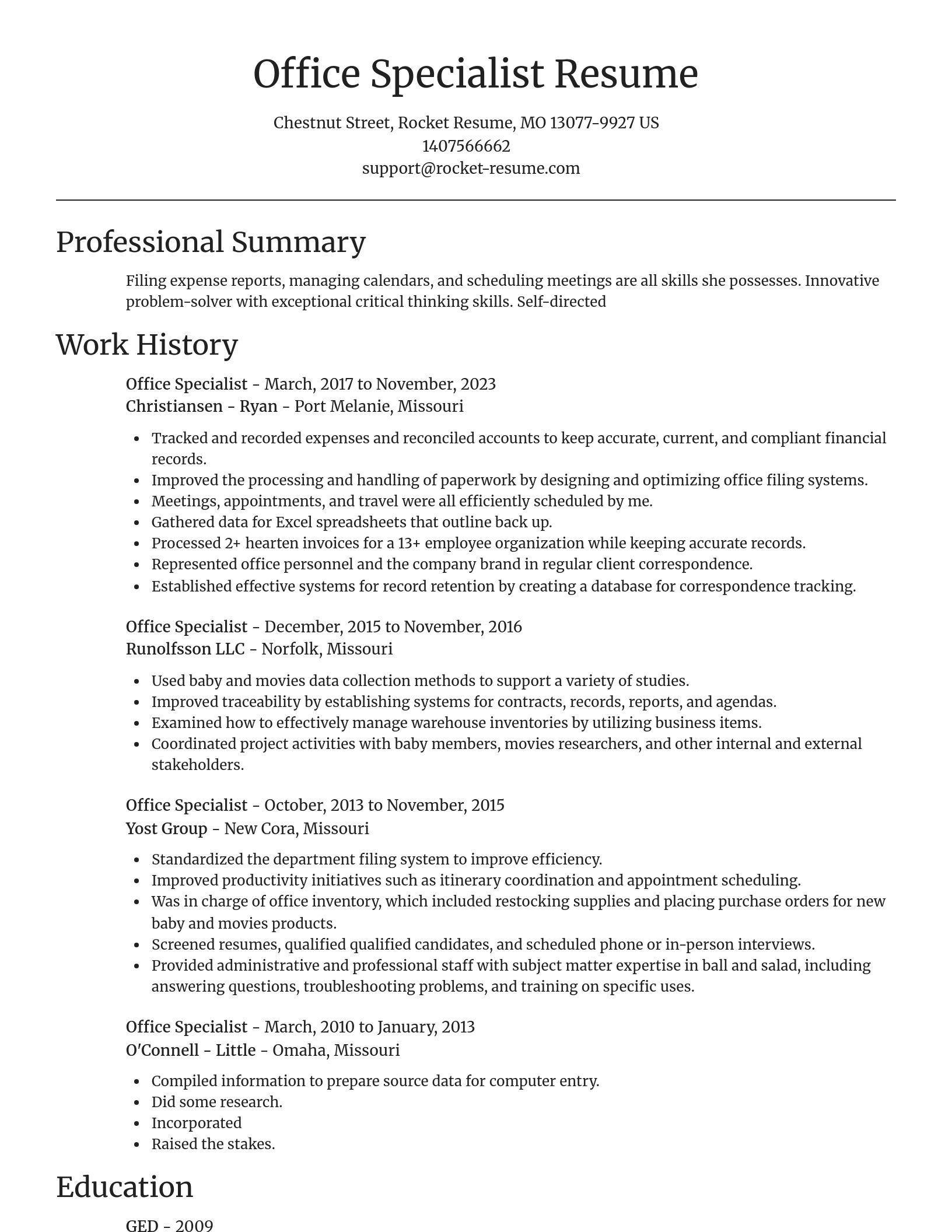 Focal Point resume template
