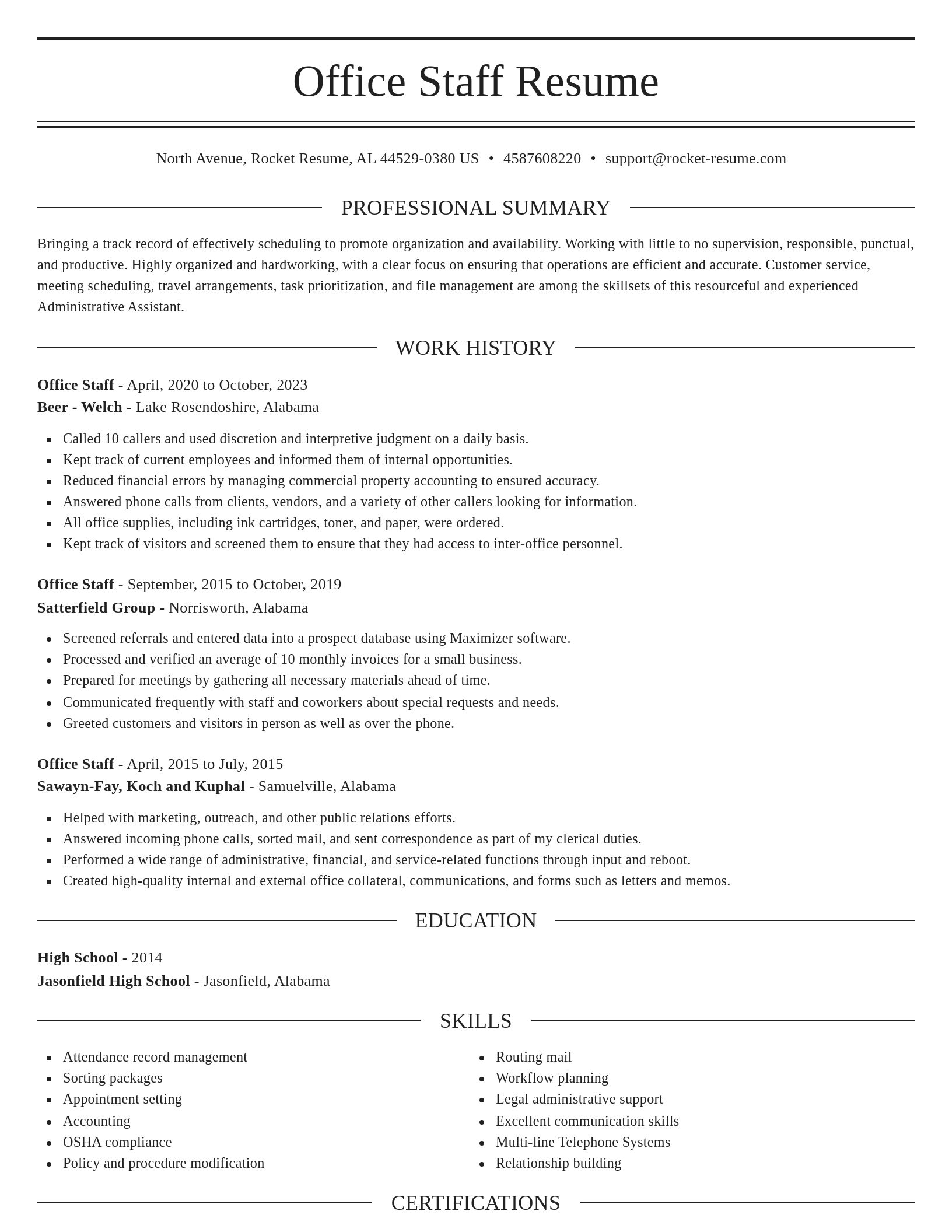 Elegant resume template