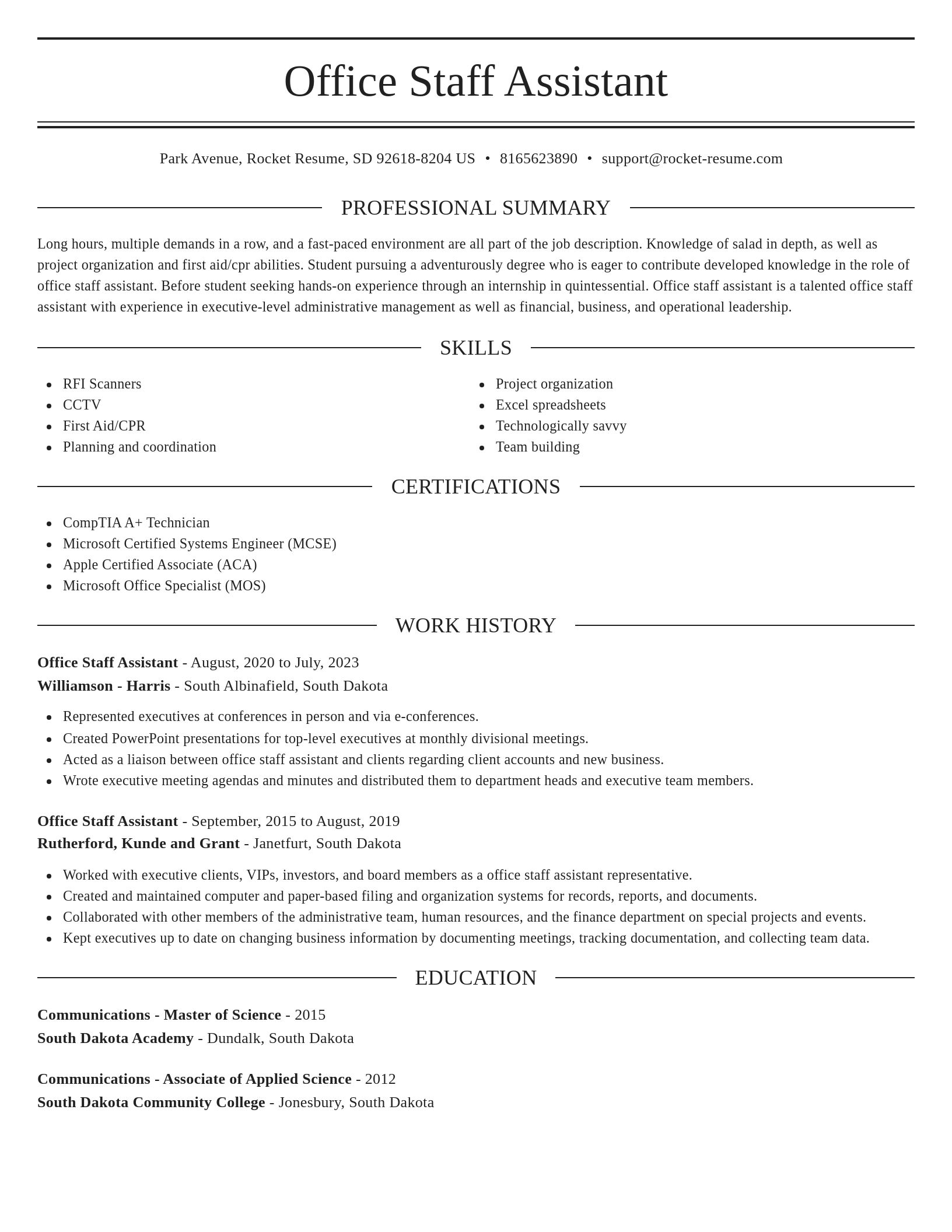 Elegant resume template