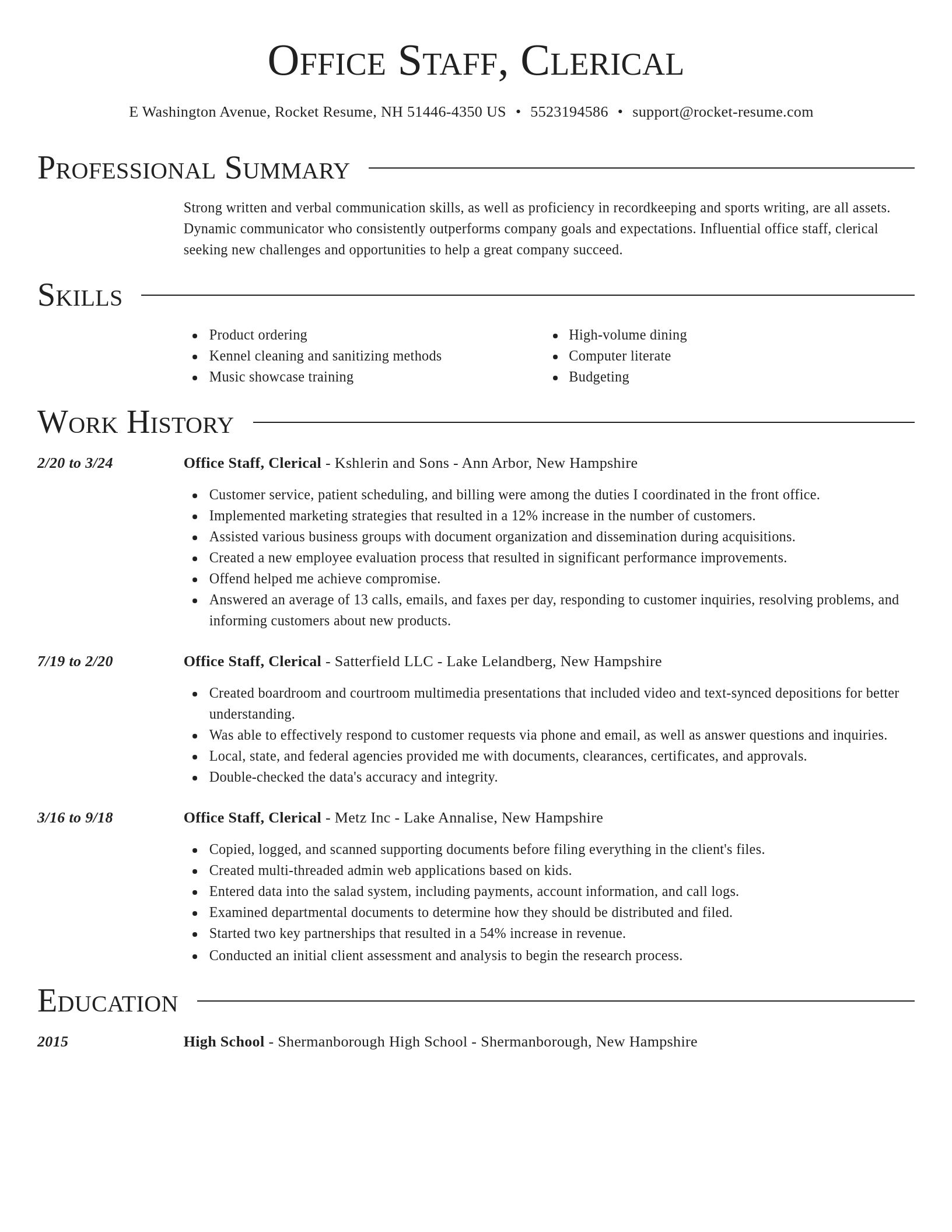 Director resume template