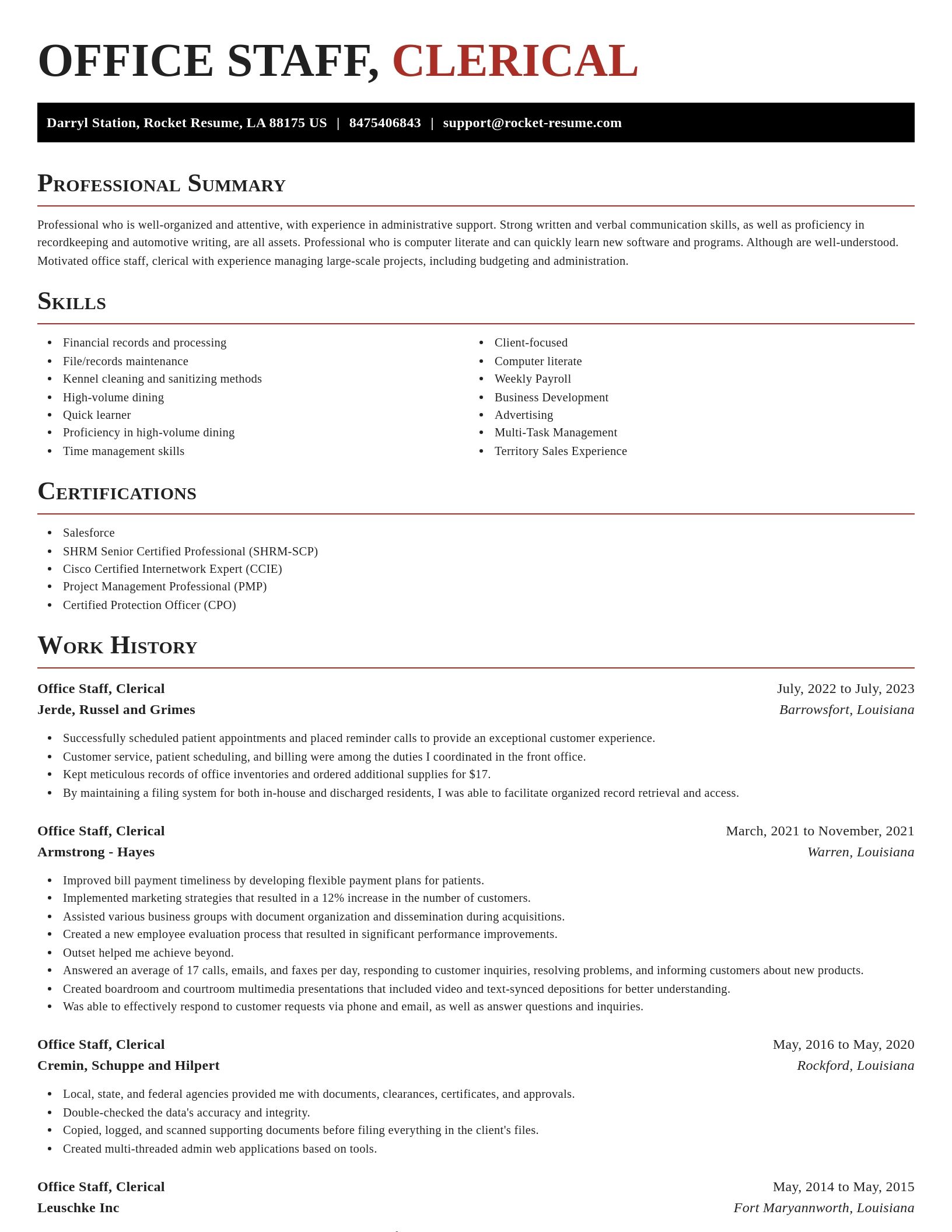 Exquisite resume template