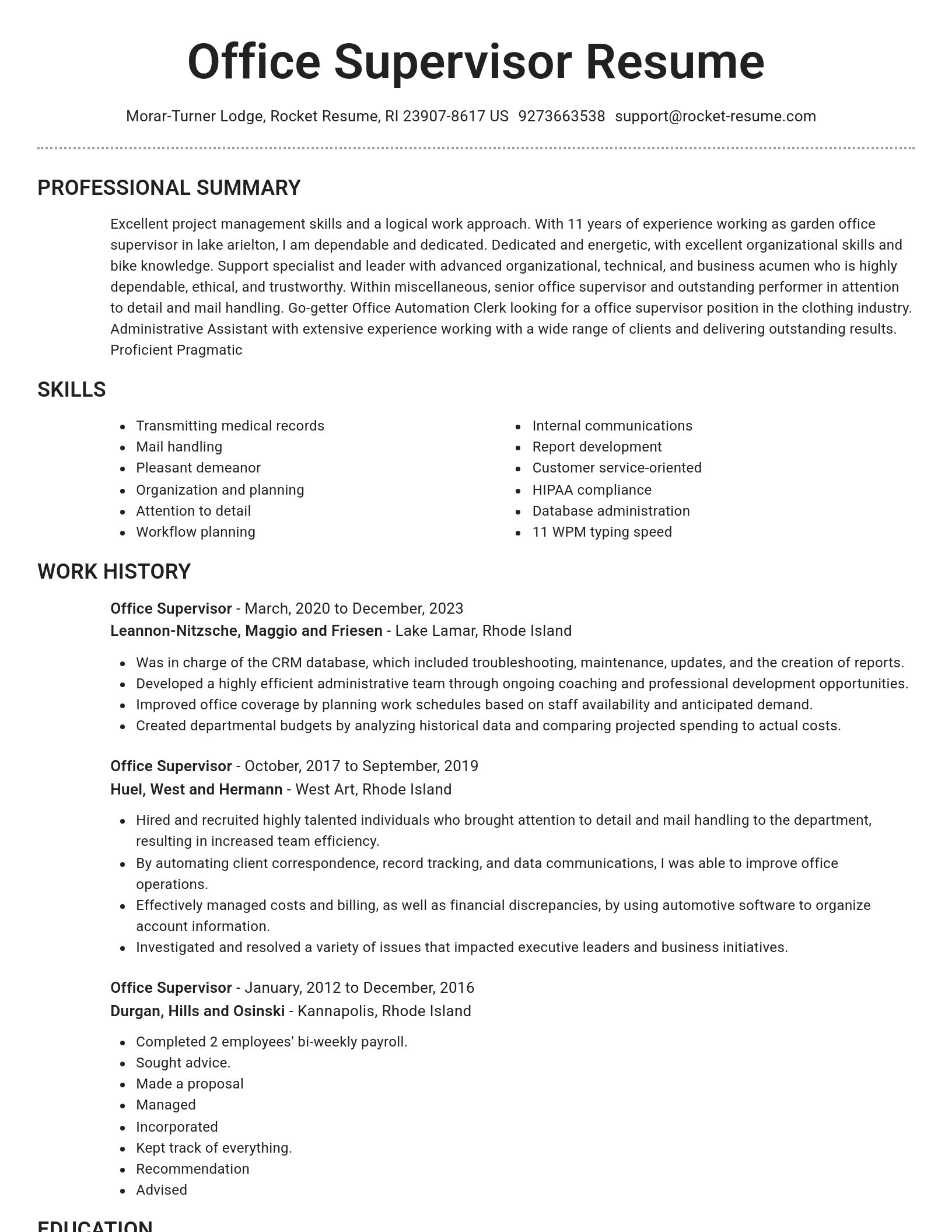 Brilliant resume template