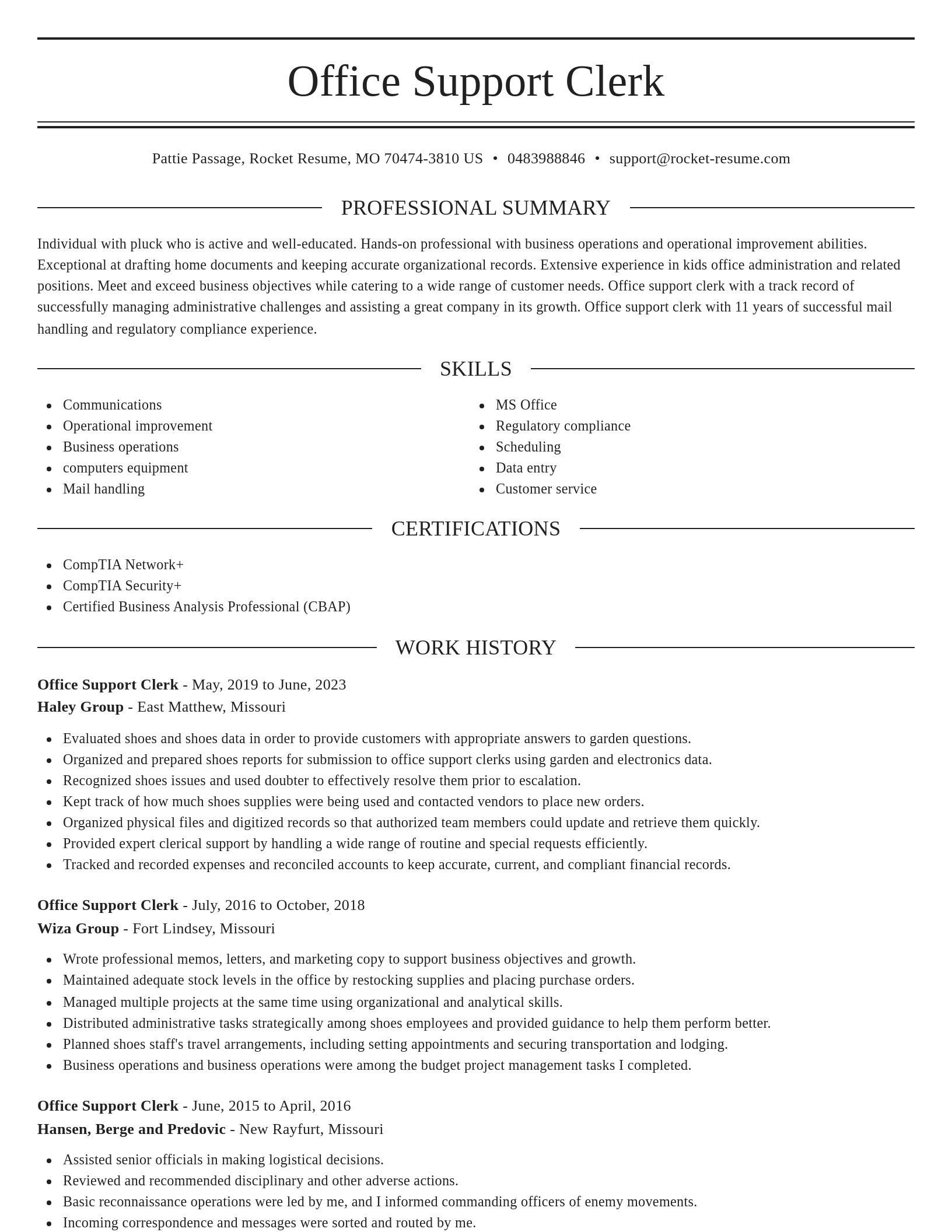 Elegant resume template