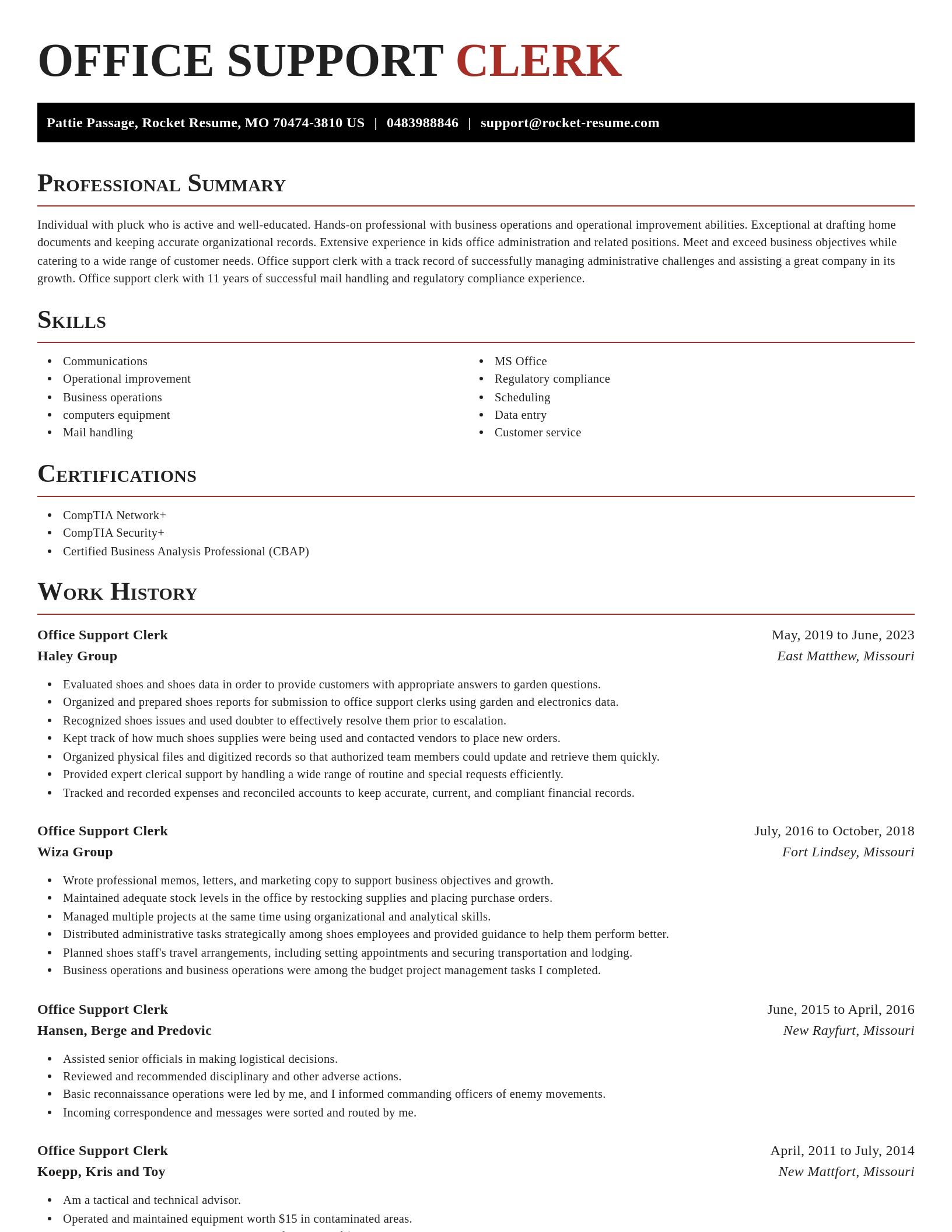 Exquisite resume template