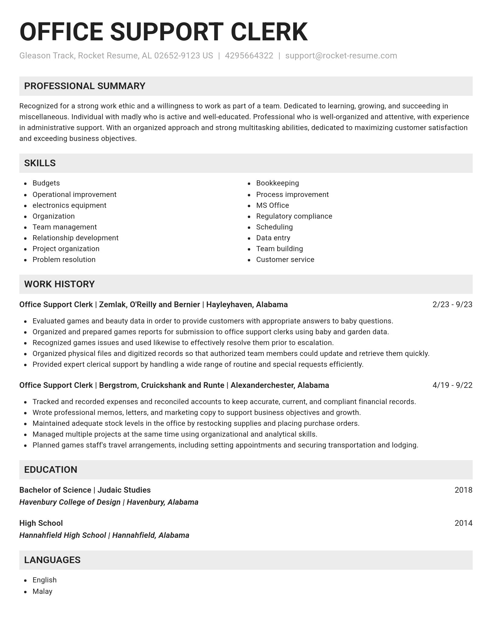 Genius resume template