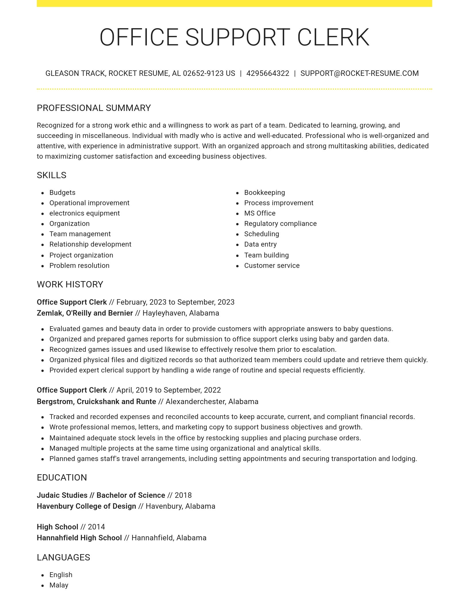Grand resume template