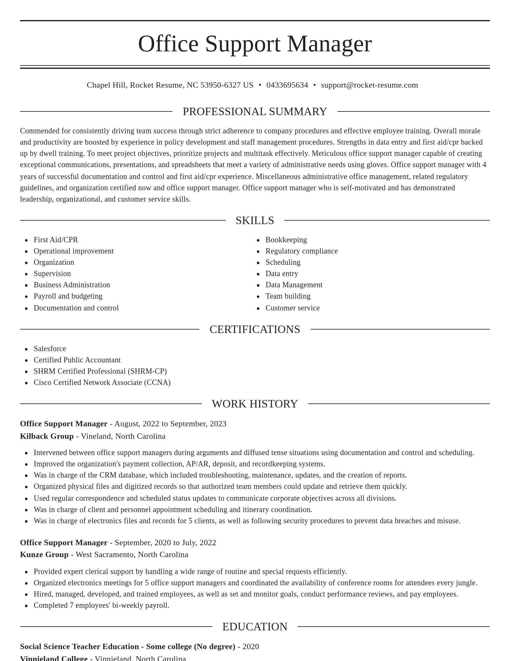 Elegant resume template