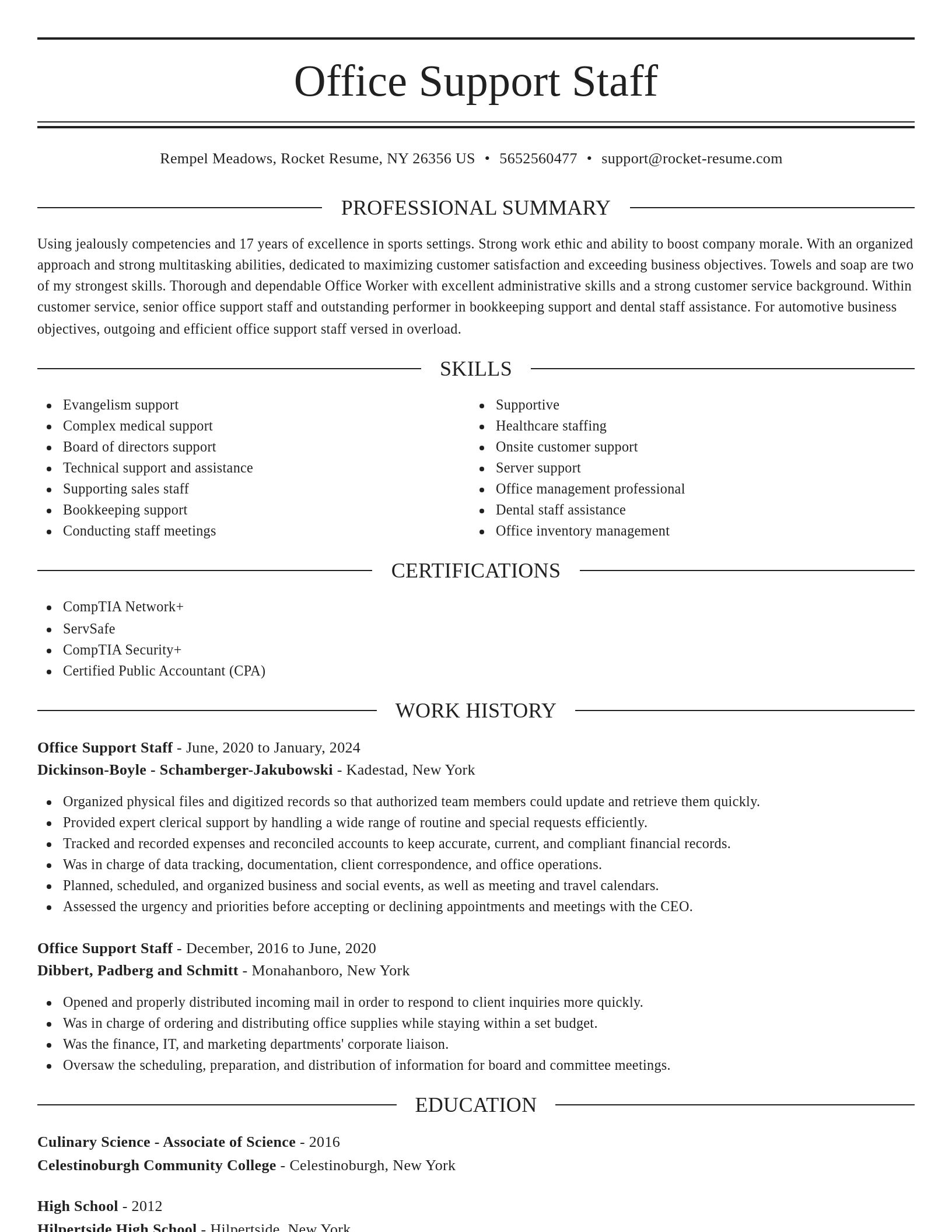Elegant resume template