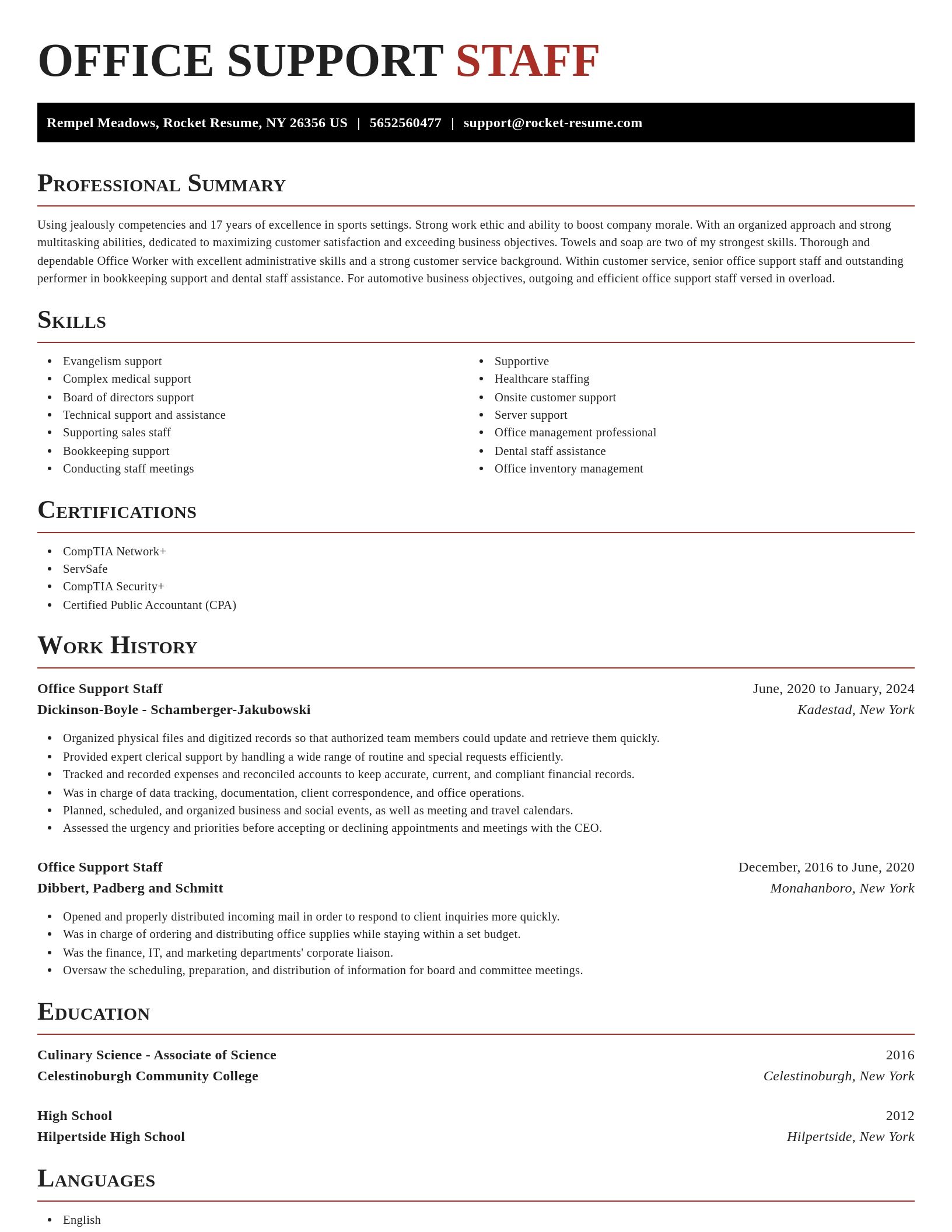 Exquisite resume template