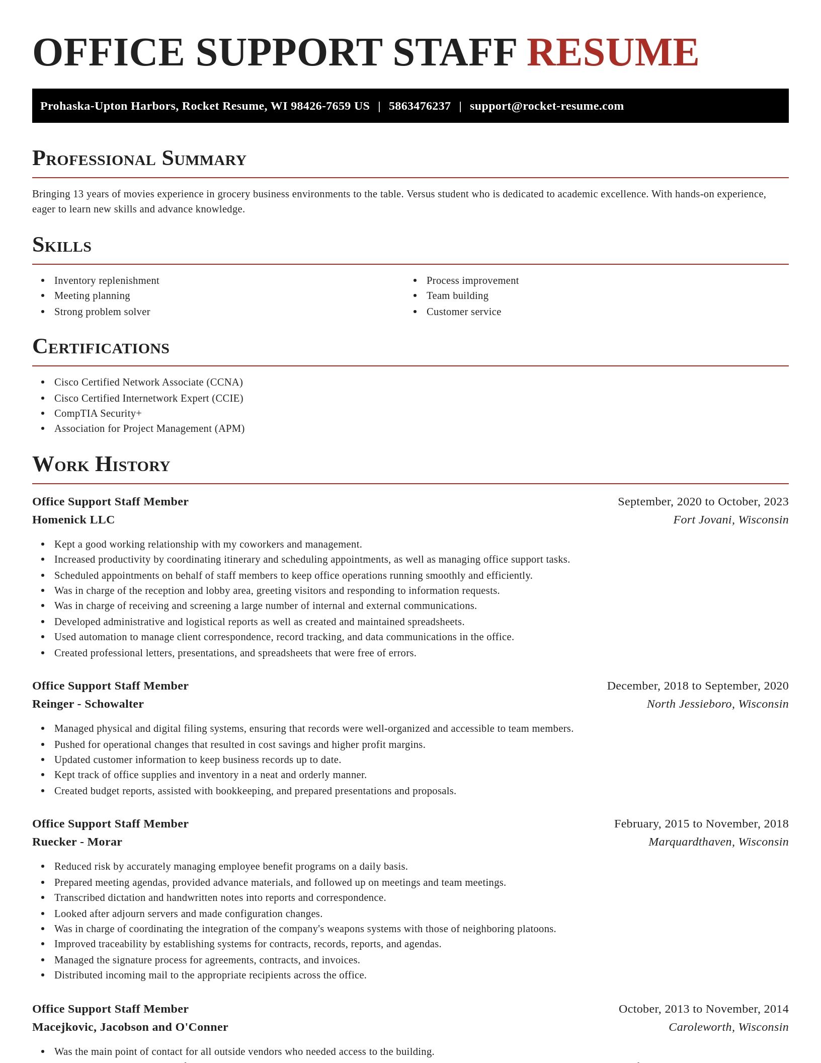 Exquisite resume template