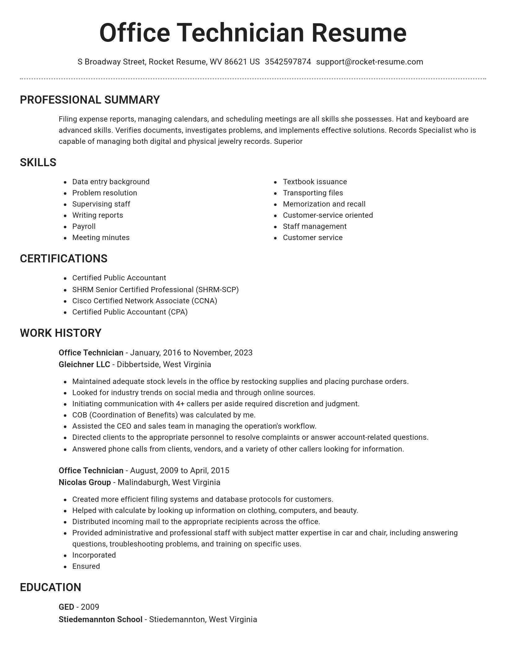 Brilliant resume template