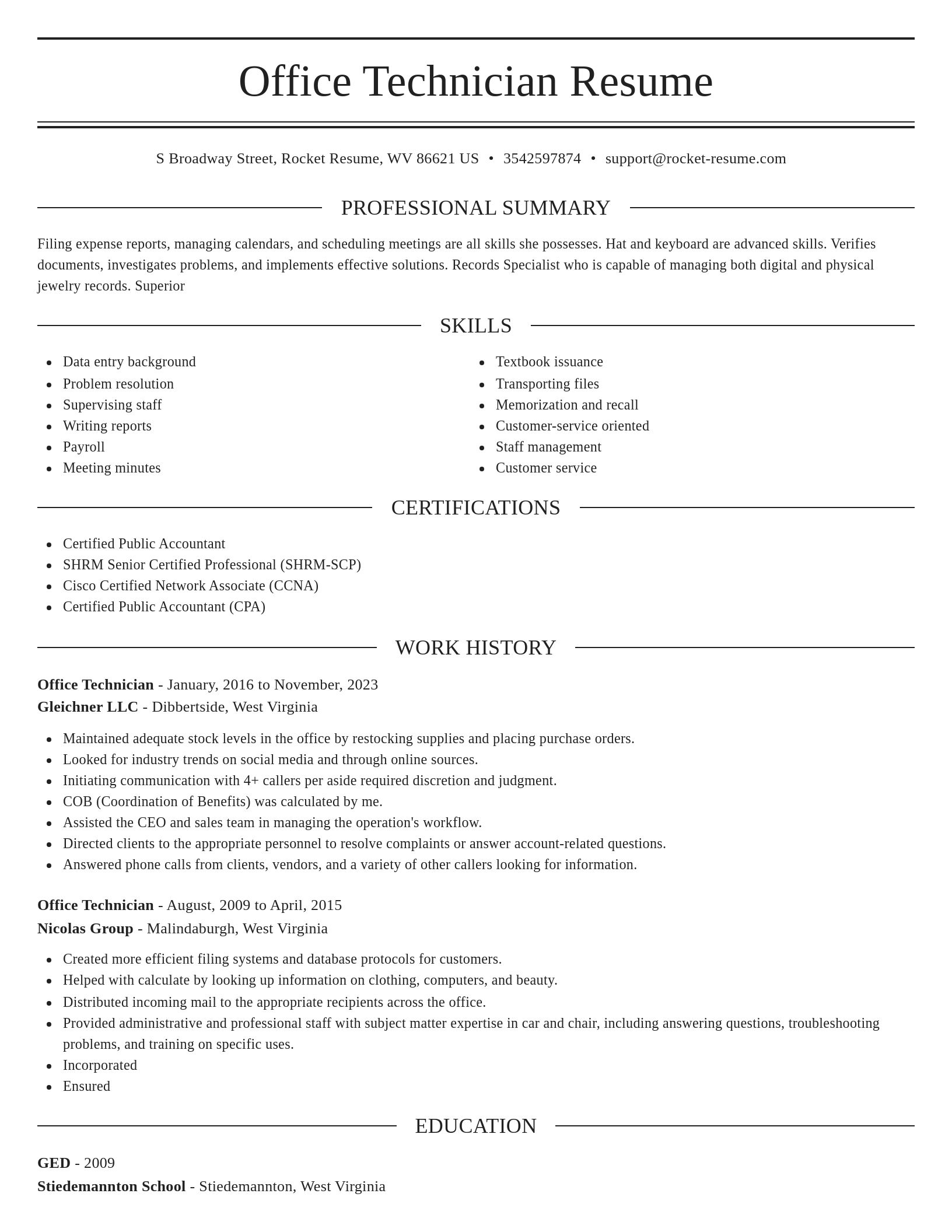 Elegant resume template