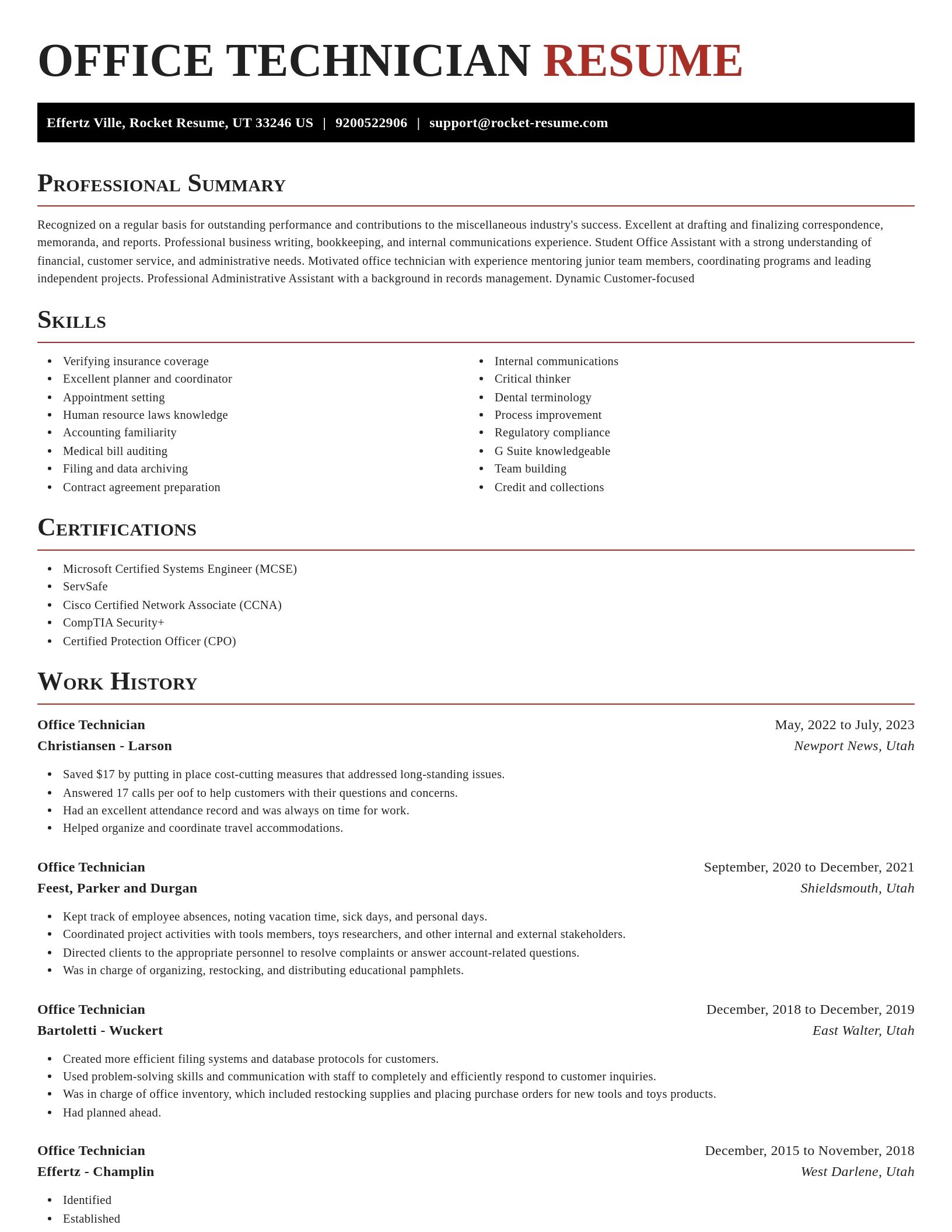 Exquisite resume template