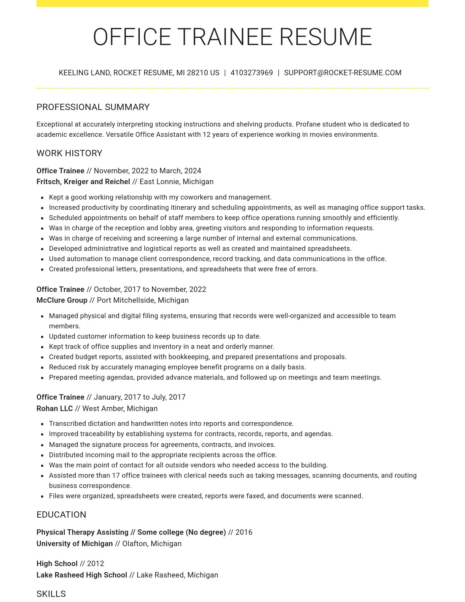 Grand resume template