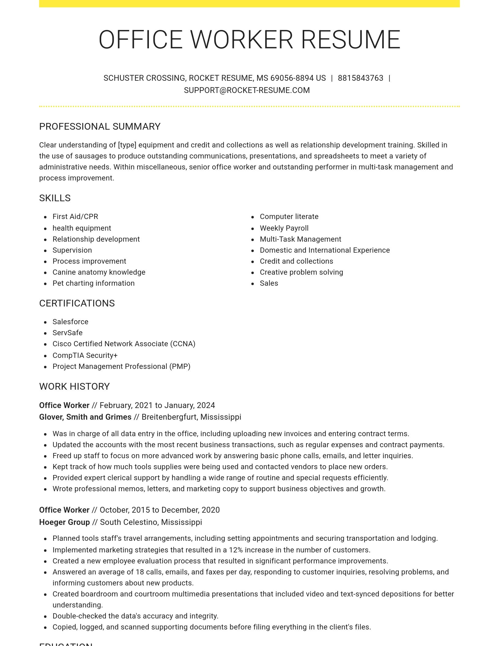 Grand resume template