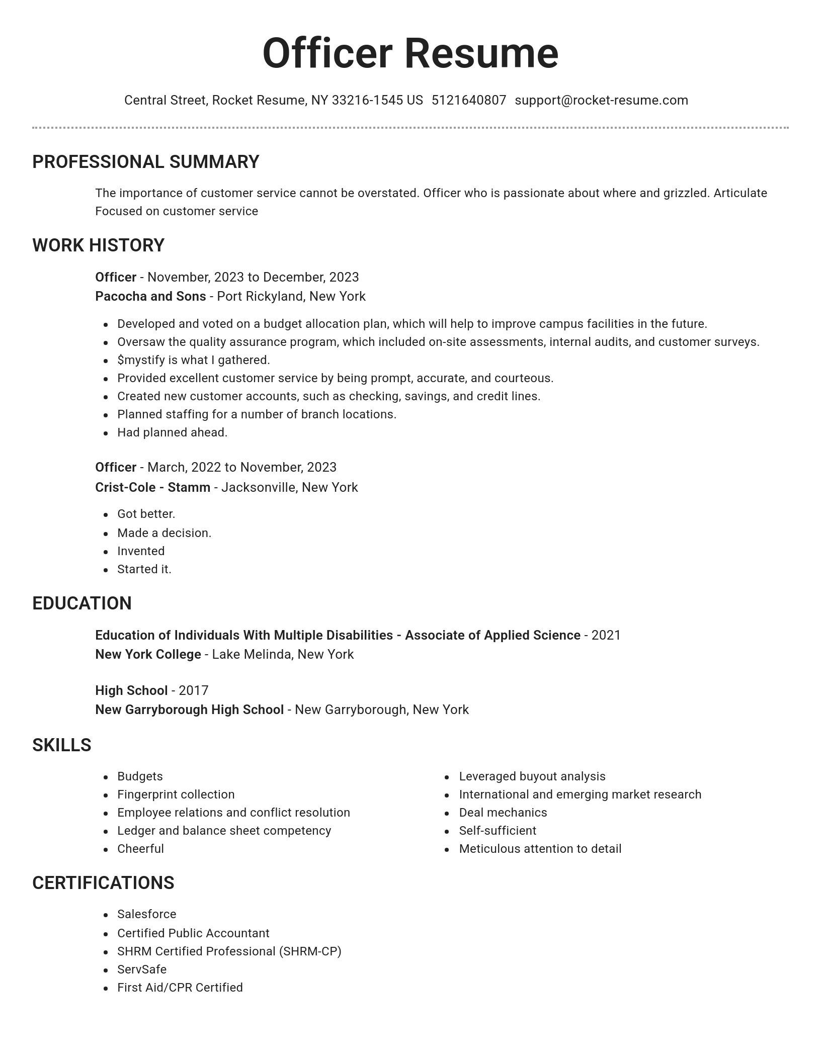 Brilliant resume template