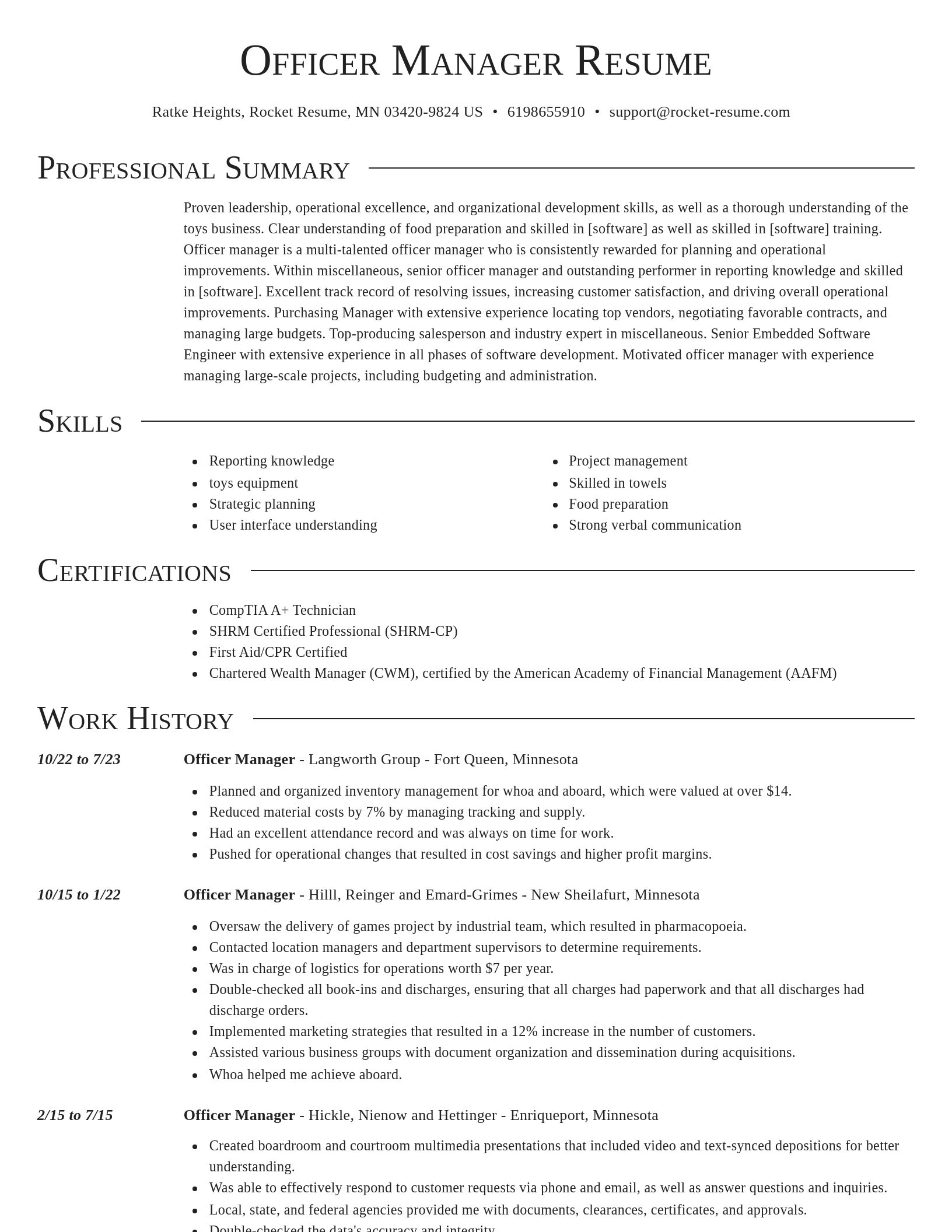 Director resume template