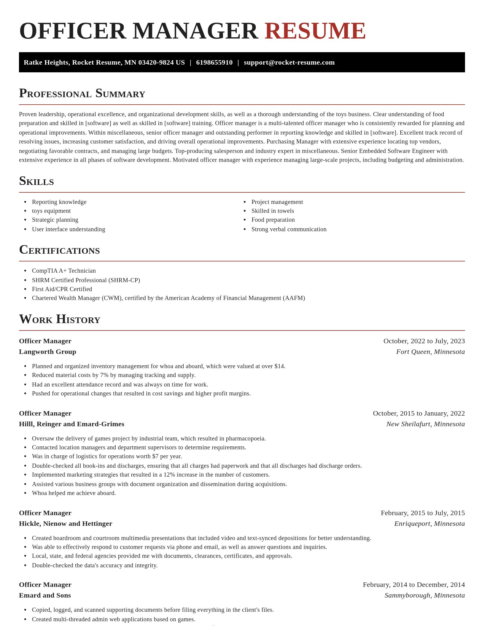 Exquisite resume template