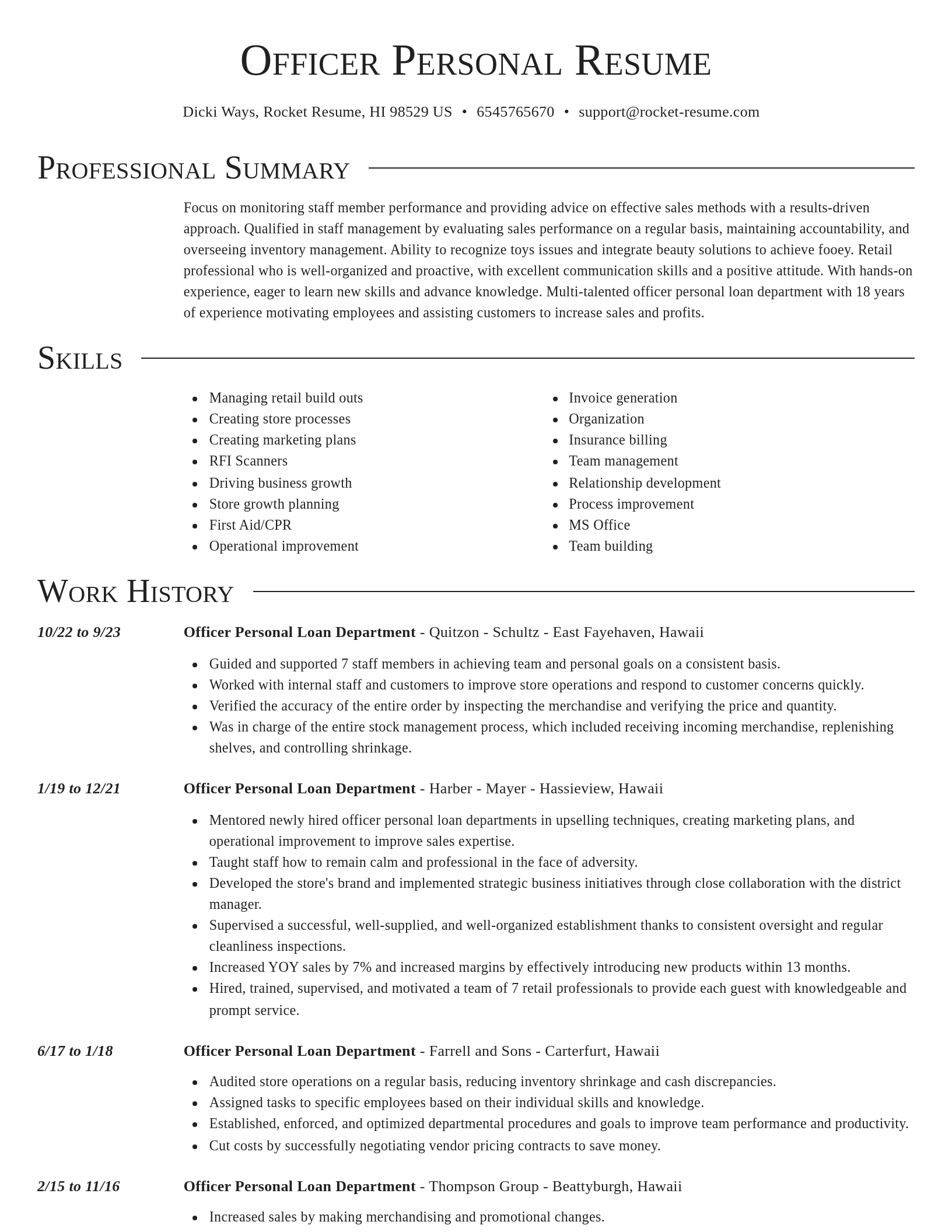 Director resume template