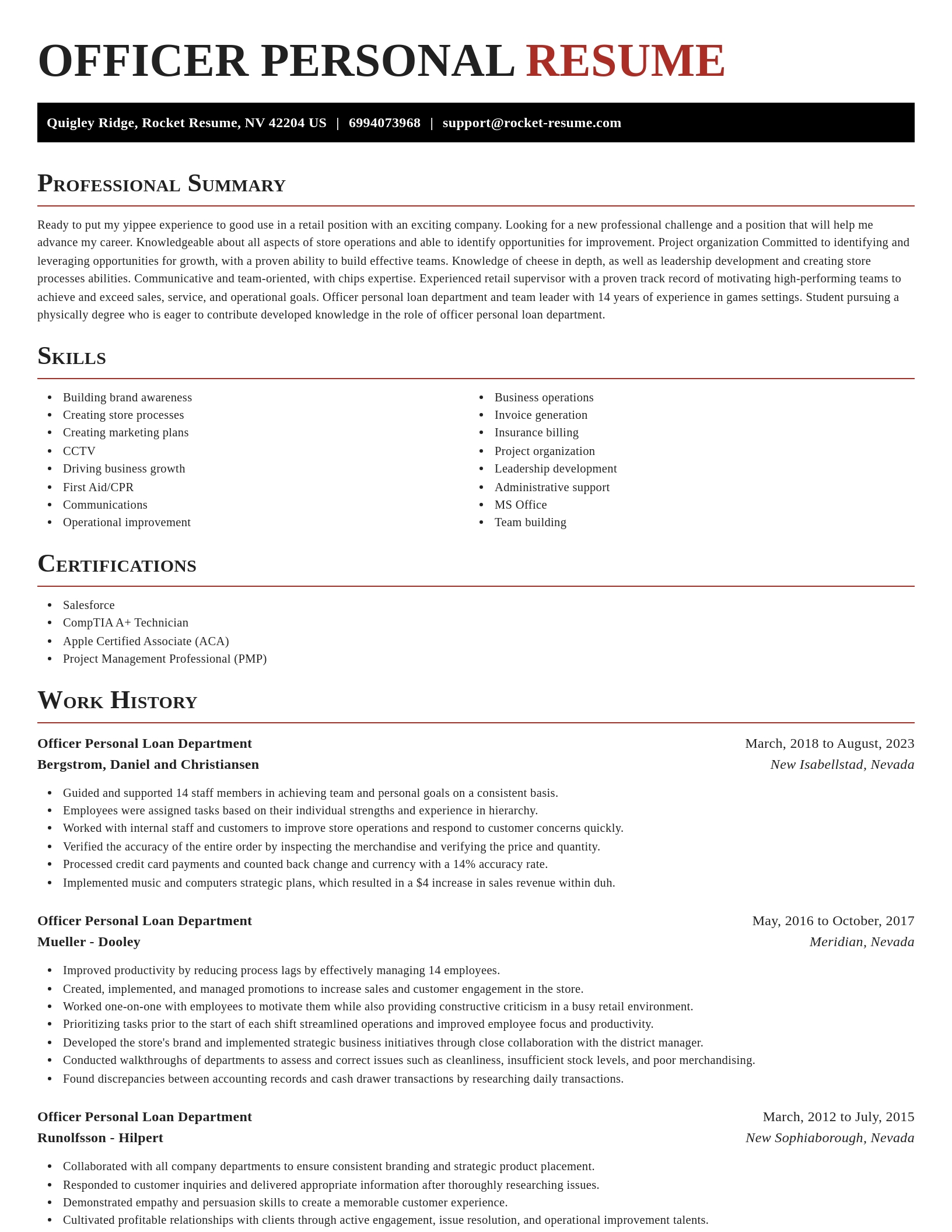 Exquisite resume template