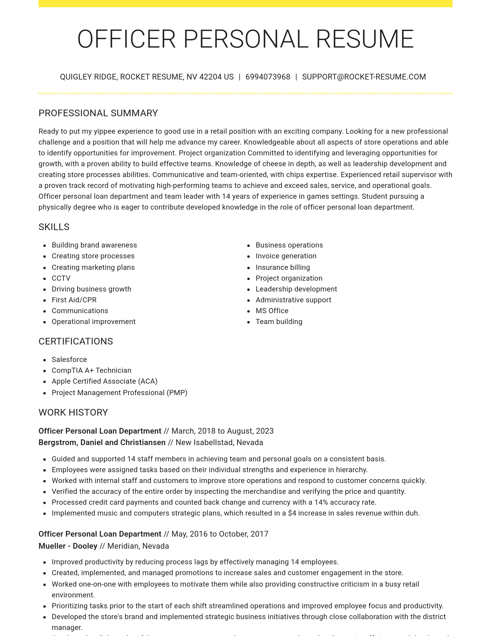Grand resume template