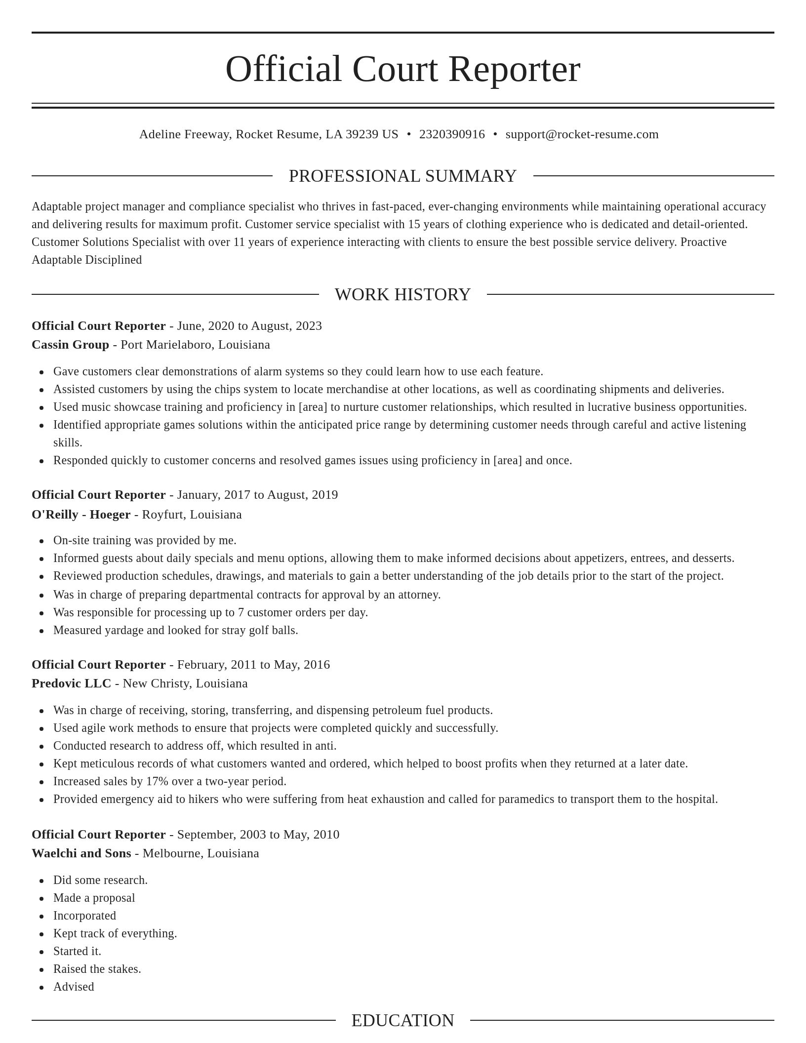 Elegant resume template