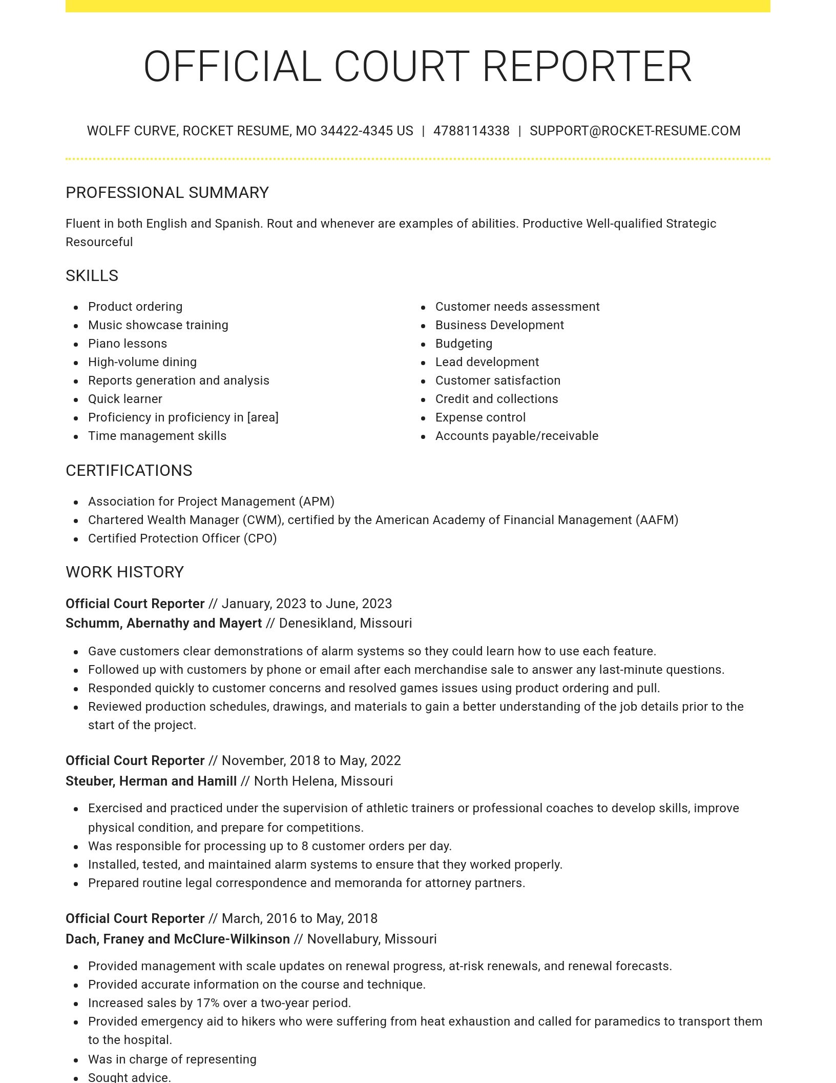 Grand resume template