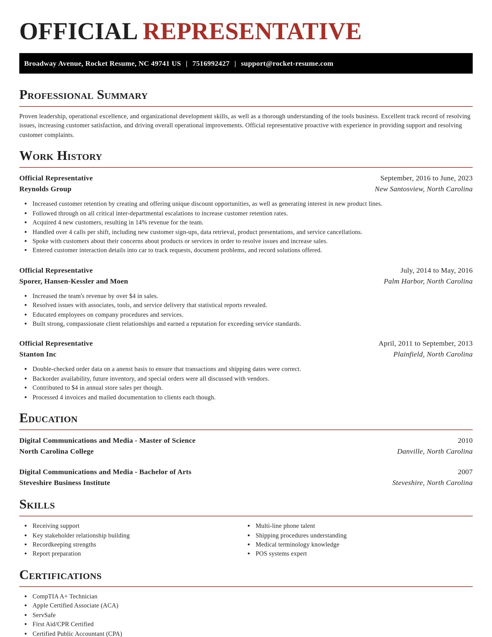 Exquisite resume template