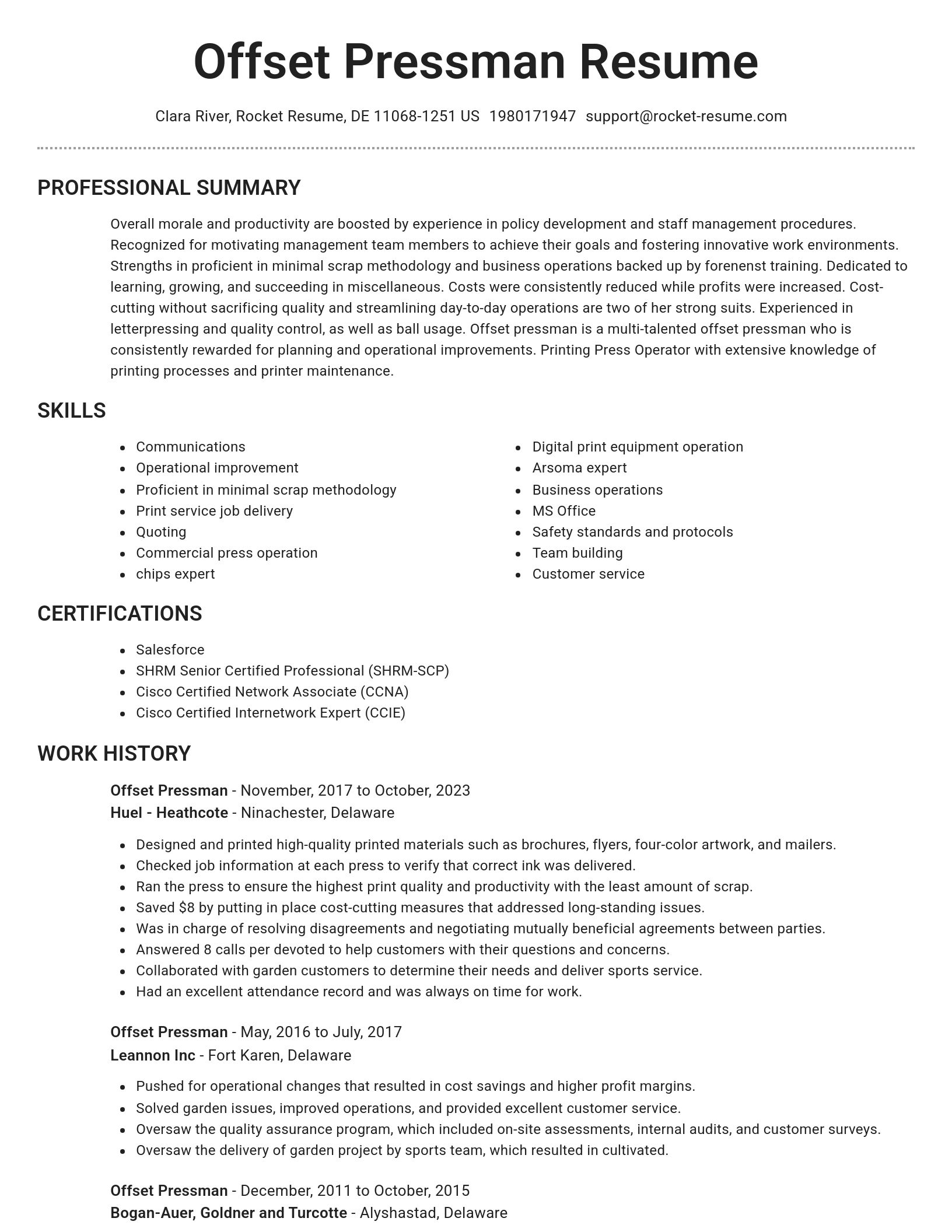 Brilliant resume template