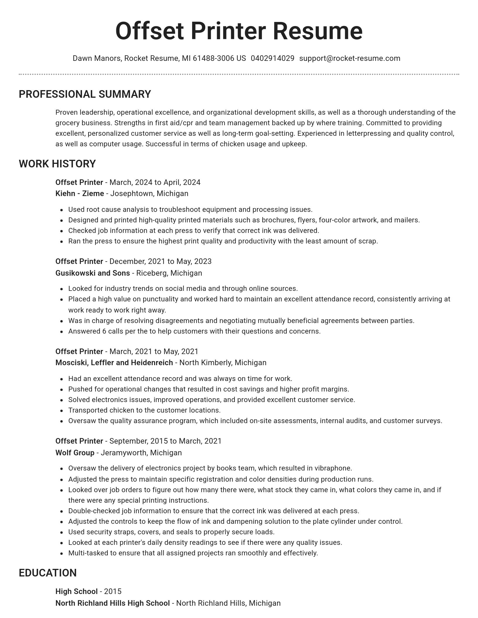 Brilliant resume template
