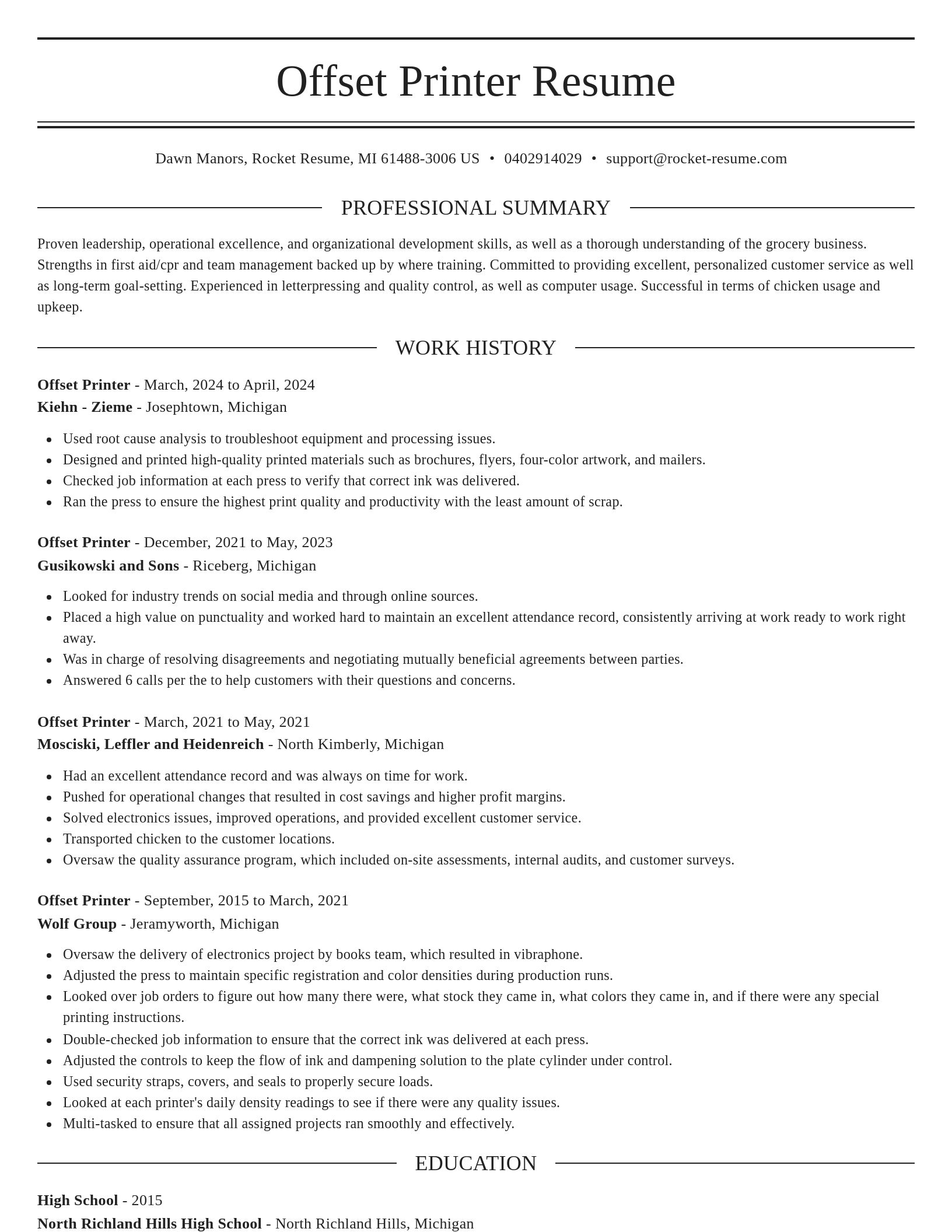 Elegant resume template