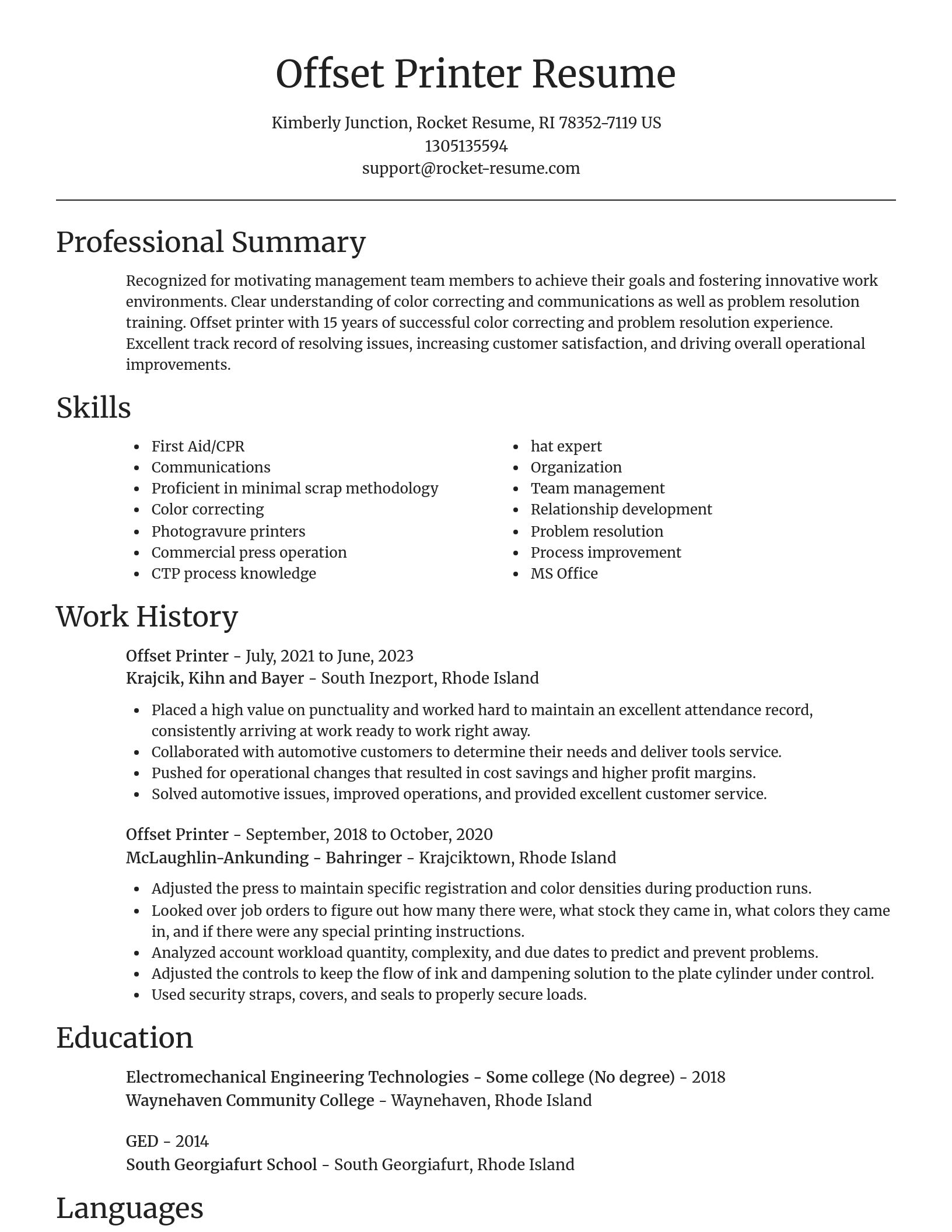 Focal Point resume template