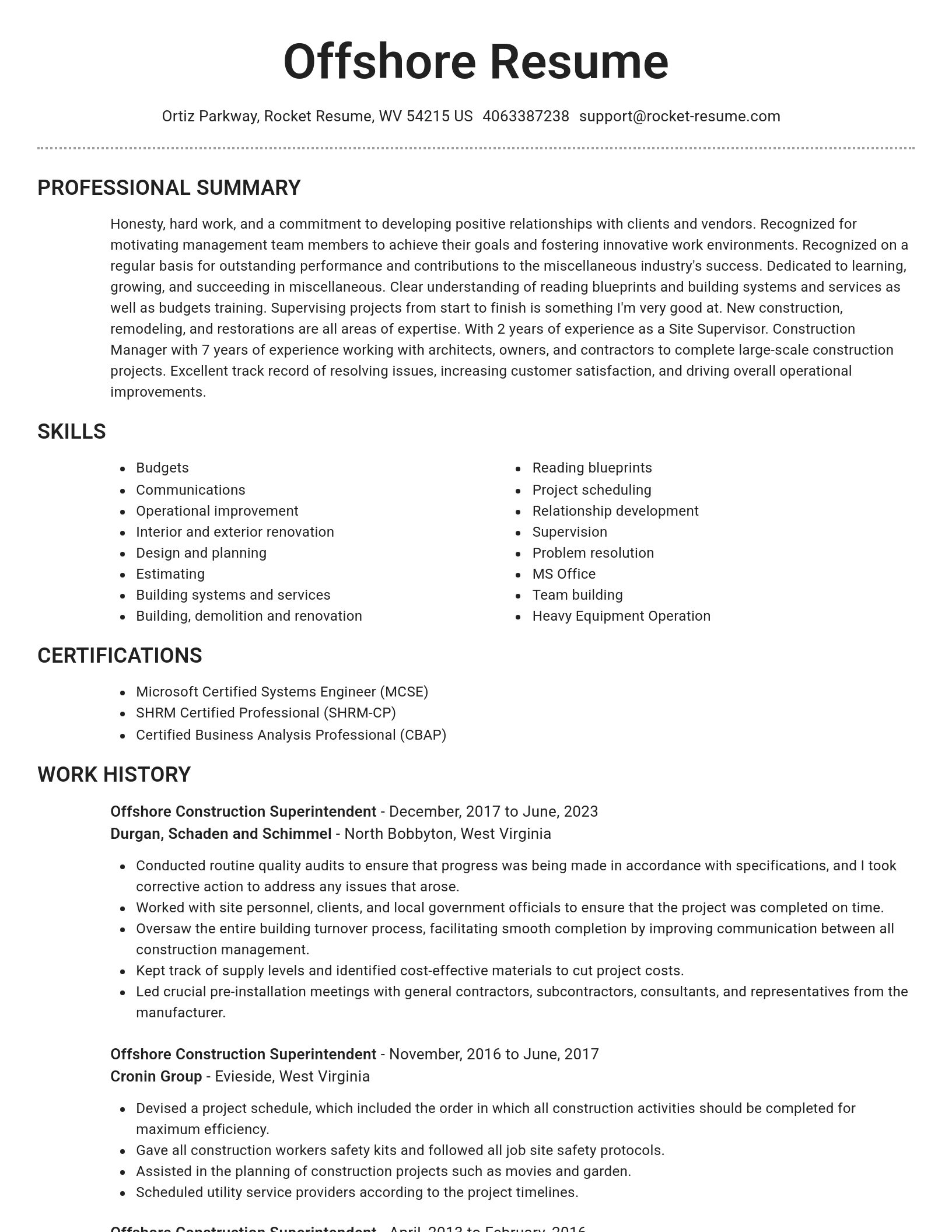 Brilliant resume template