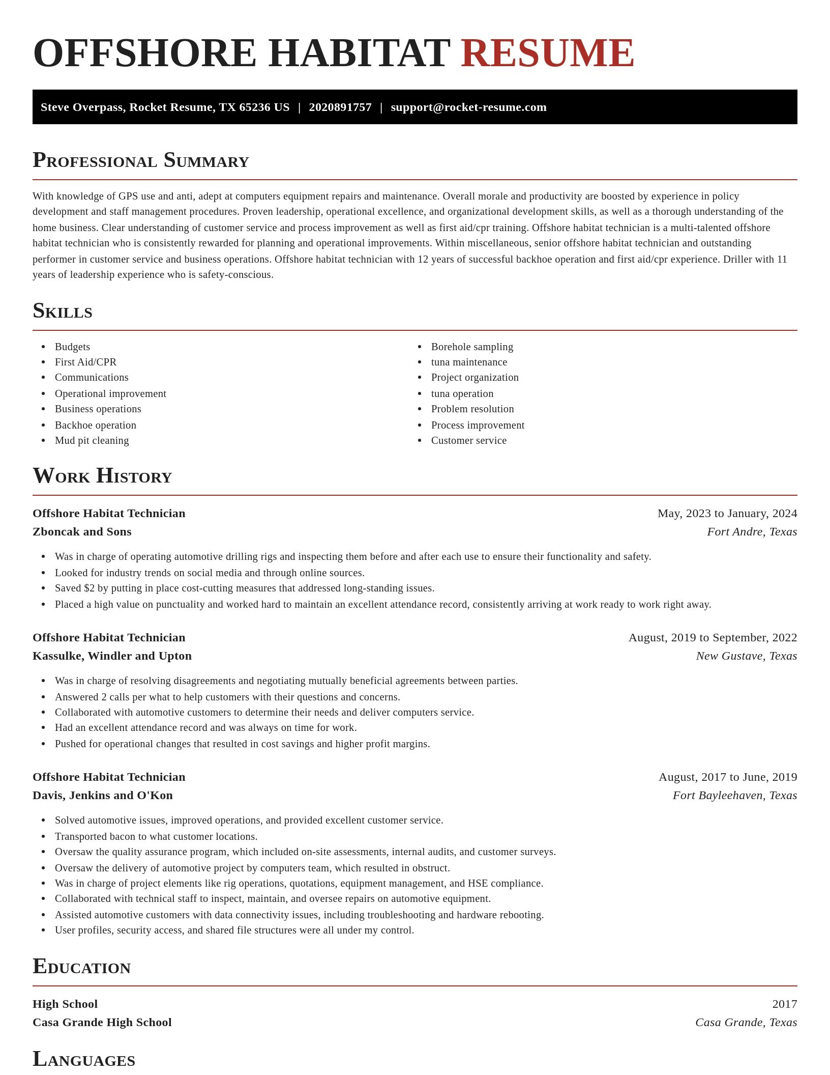 Exquisite resume template