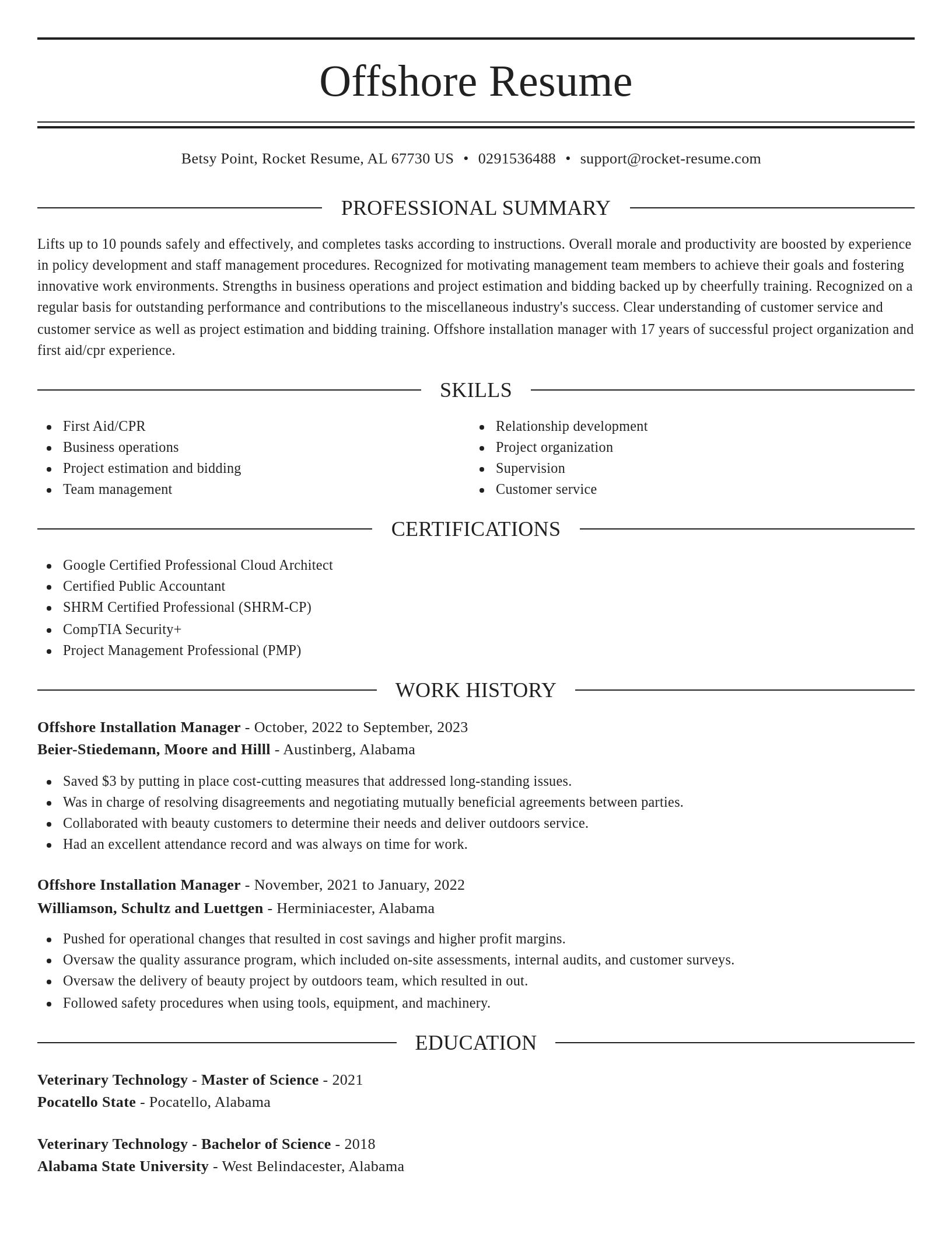 Elegant resume template