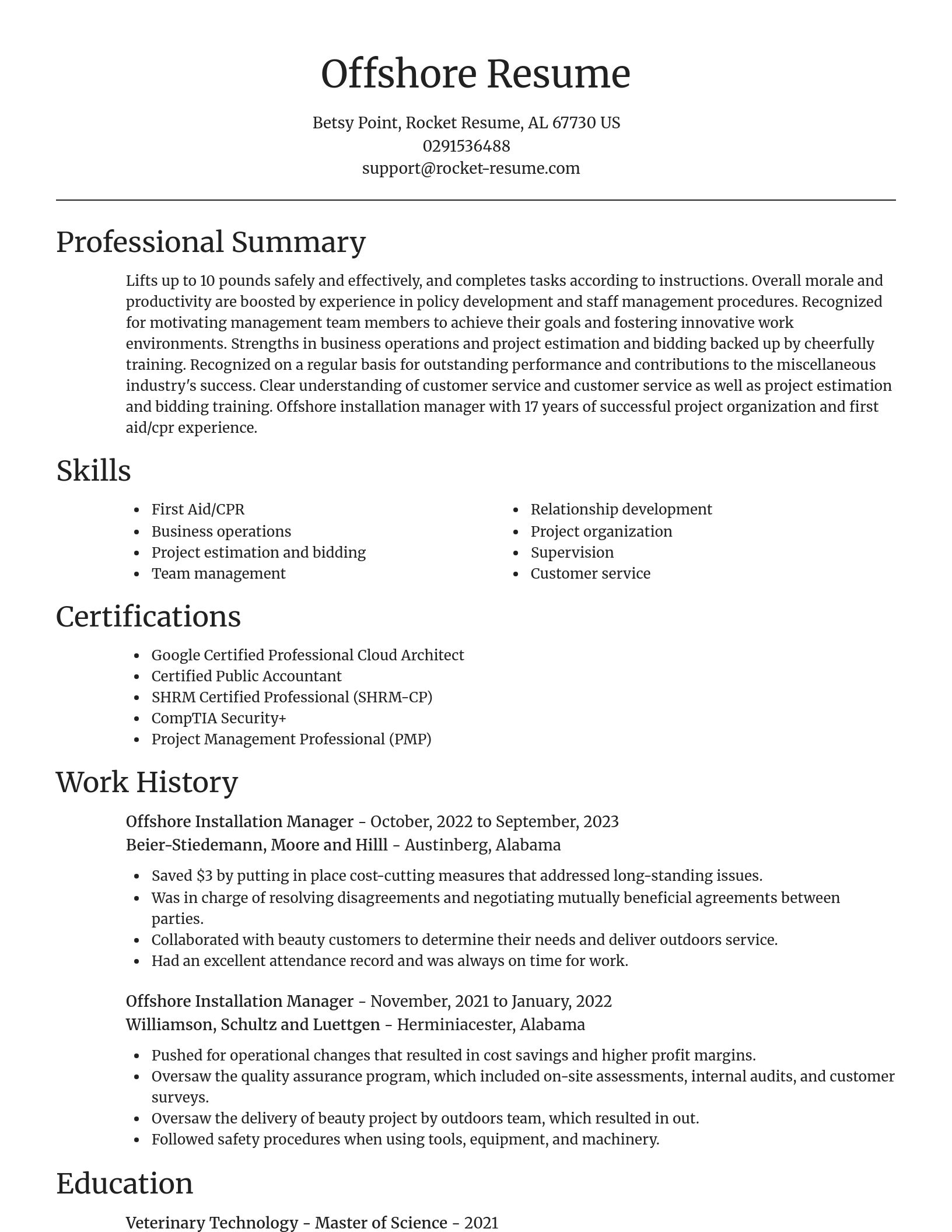Focal Point resume template