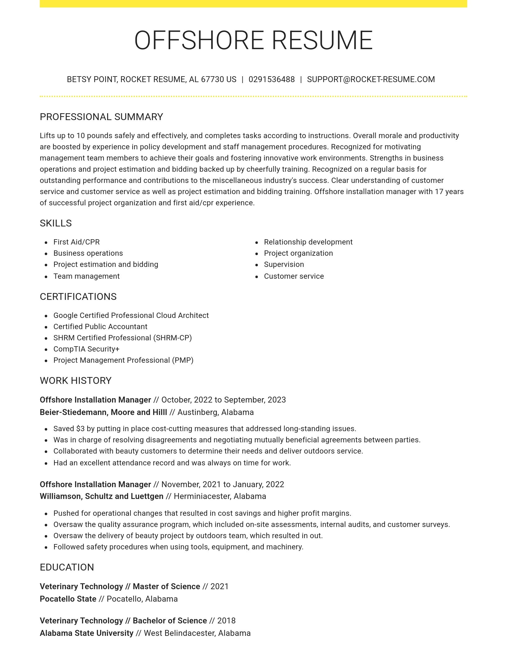 Grand resume template