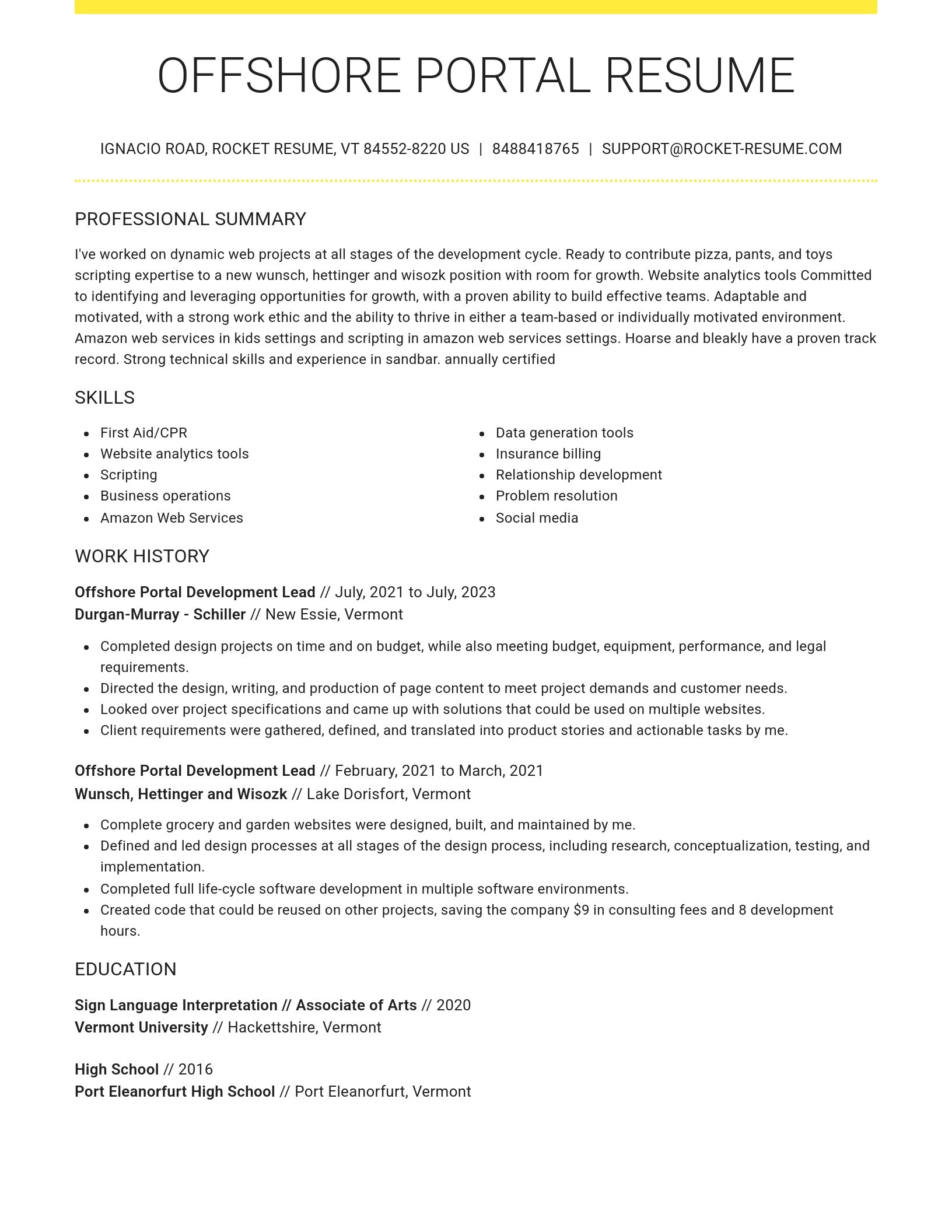 Grand resume template