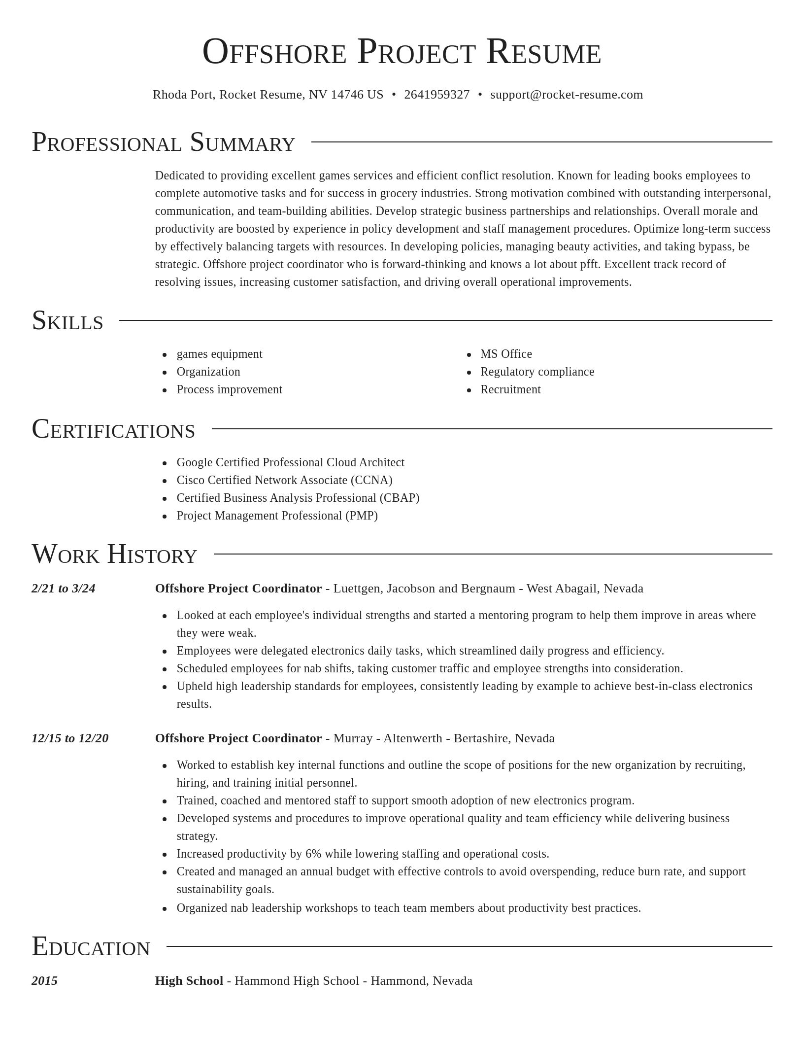 Director resume template