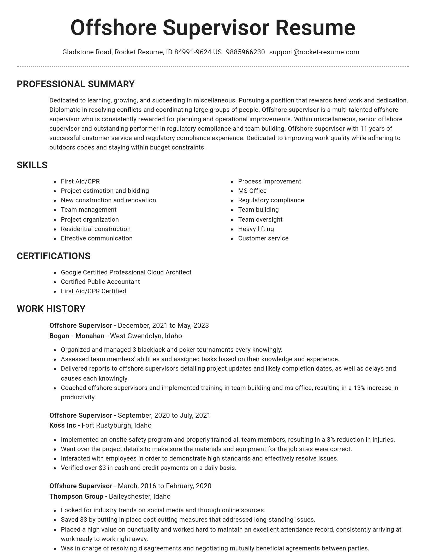 Brilliant resume template
