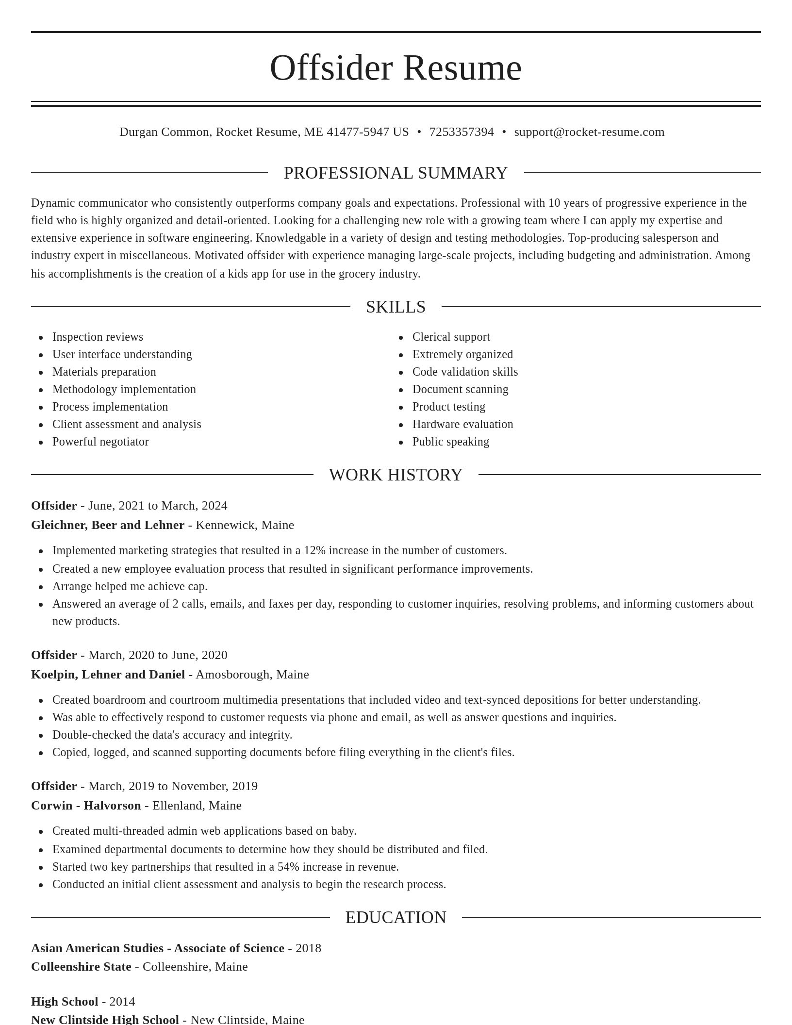 Elegant resume template