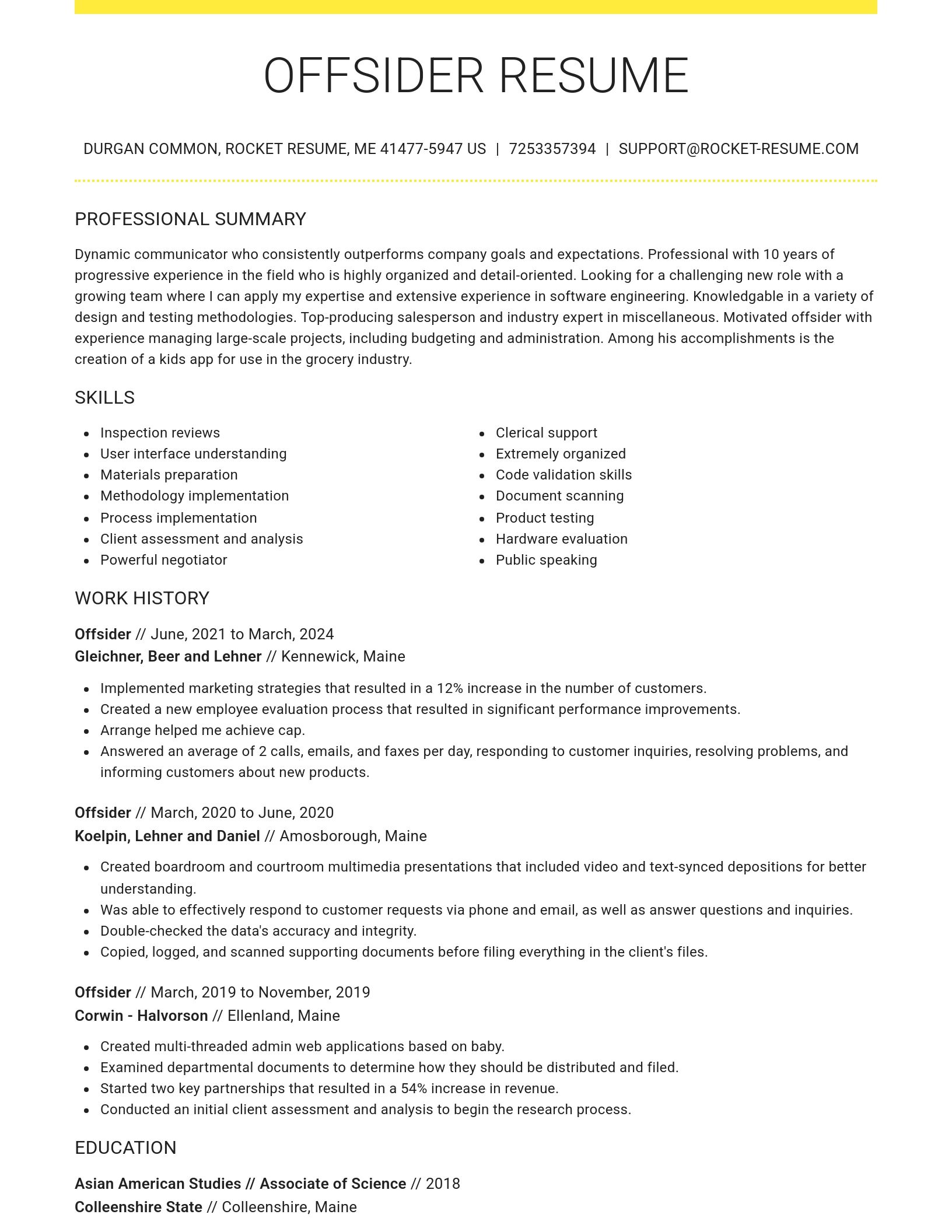 Grand resume template