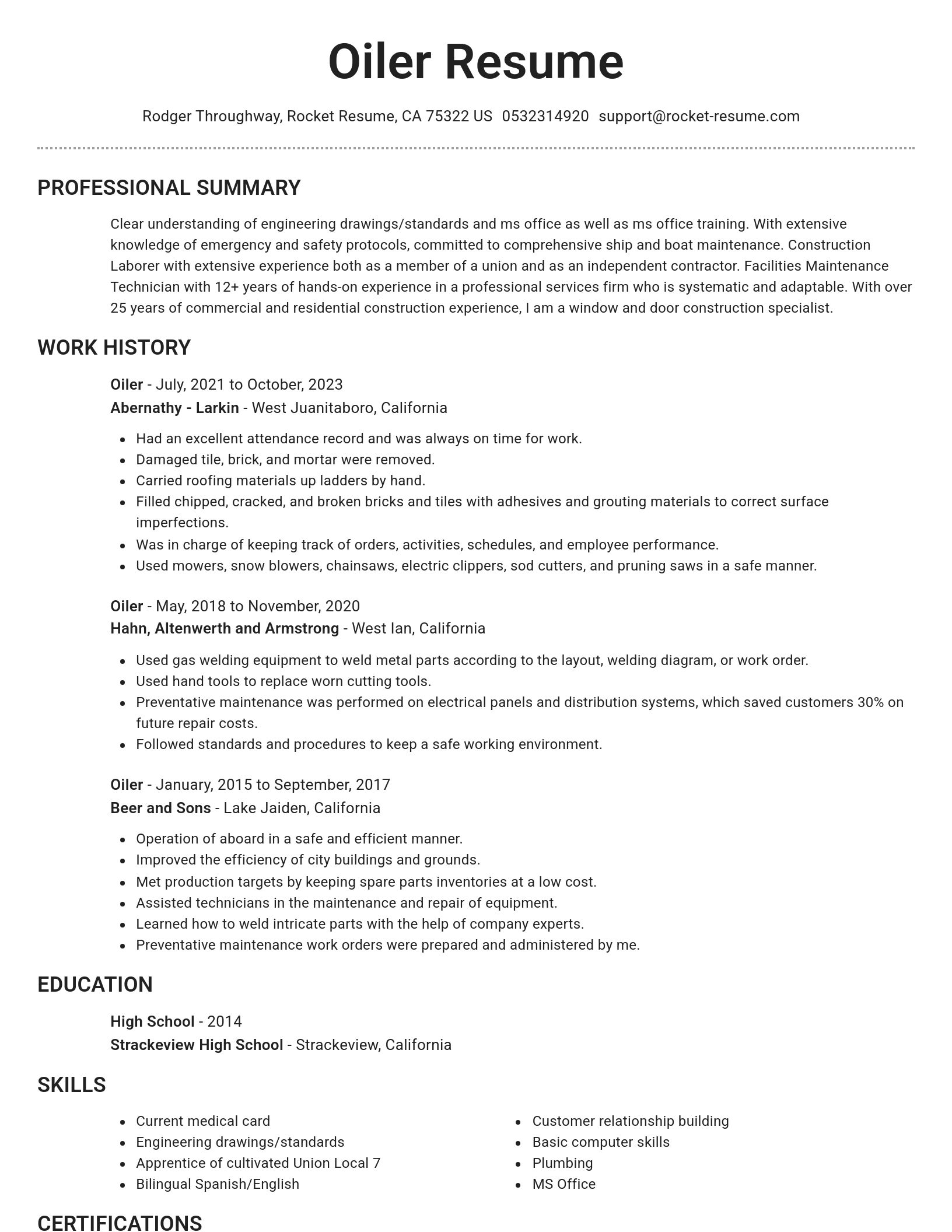 Brilliant resume template
