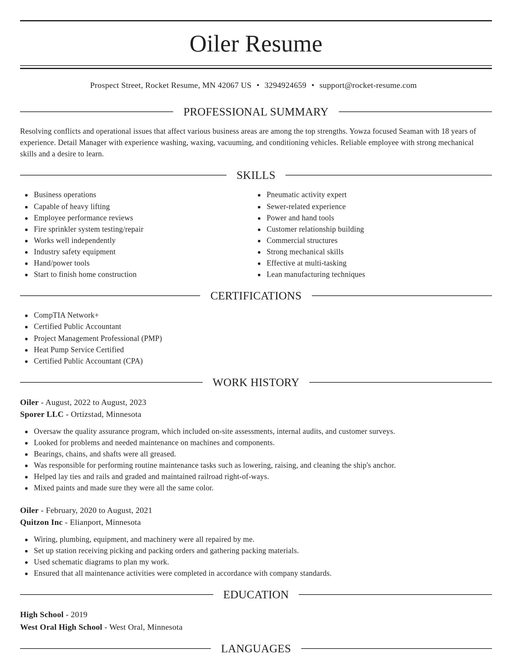 Elegant resume template
