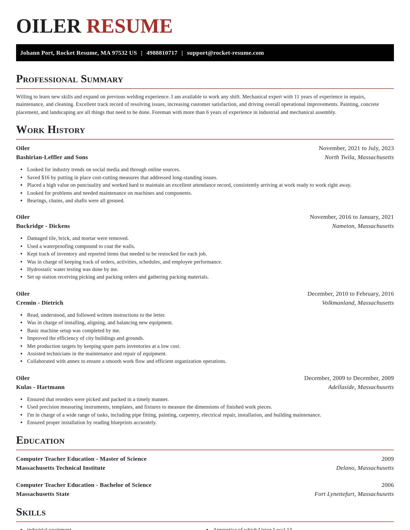 Exquisite resume template