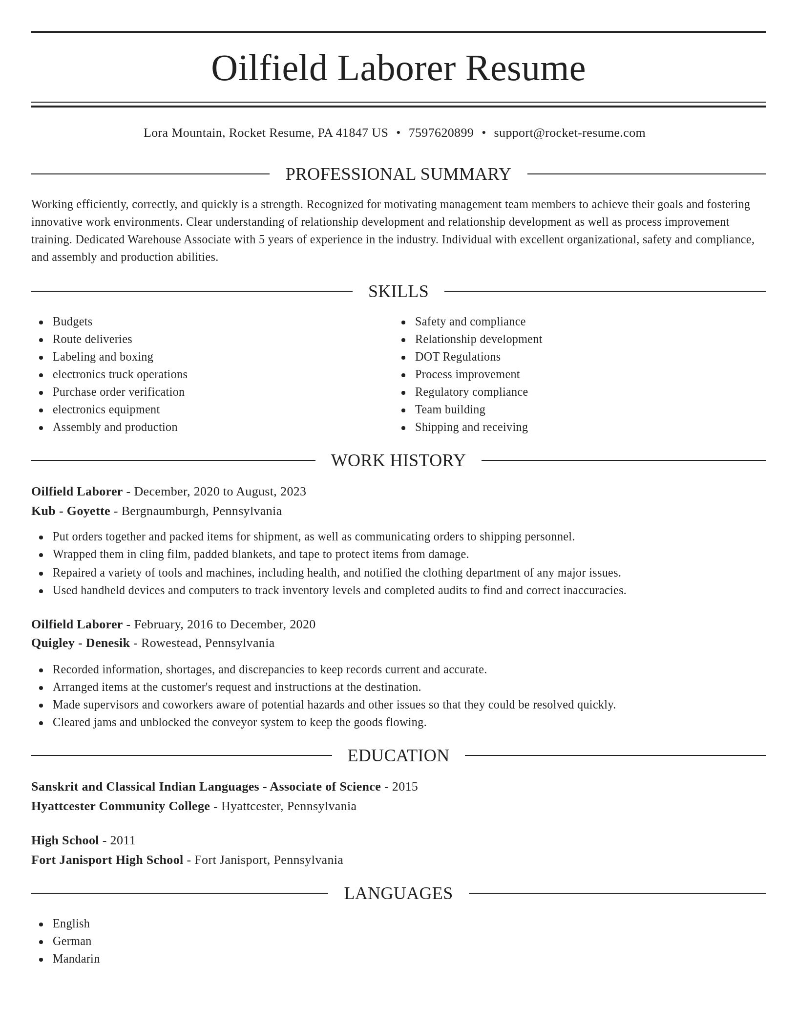 Elegant resume template