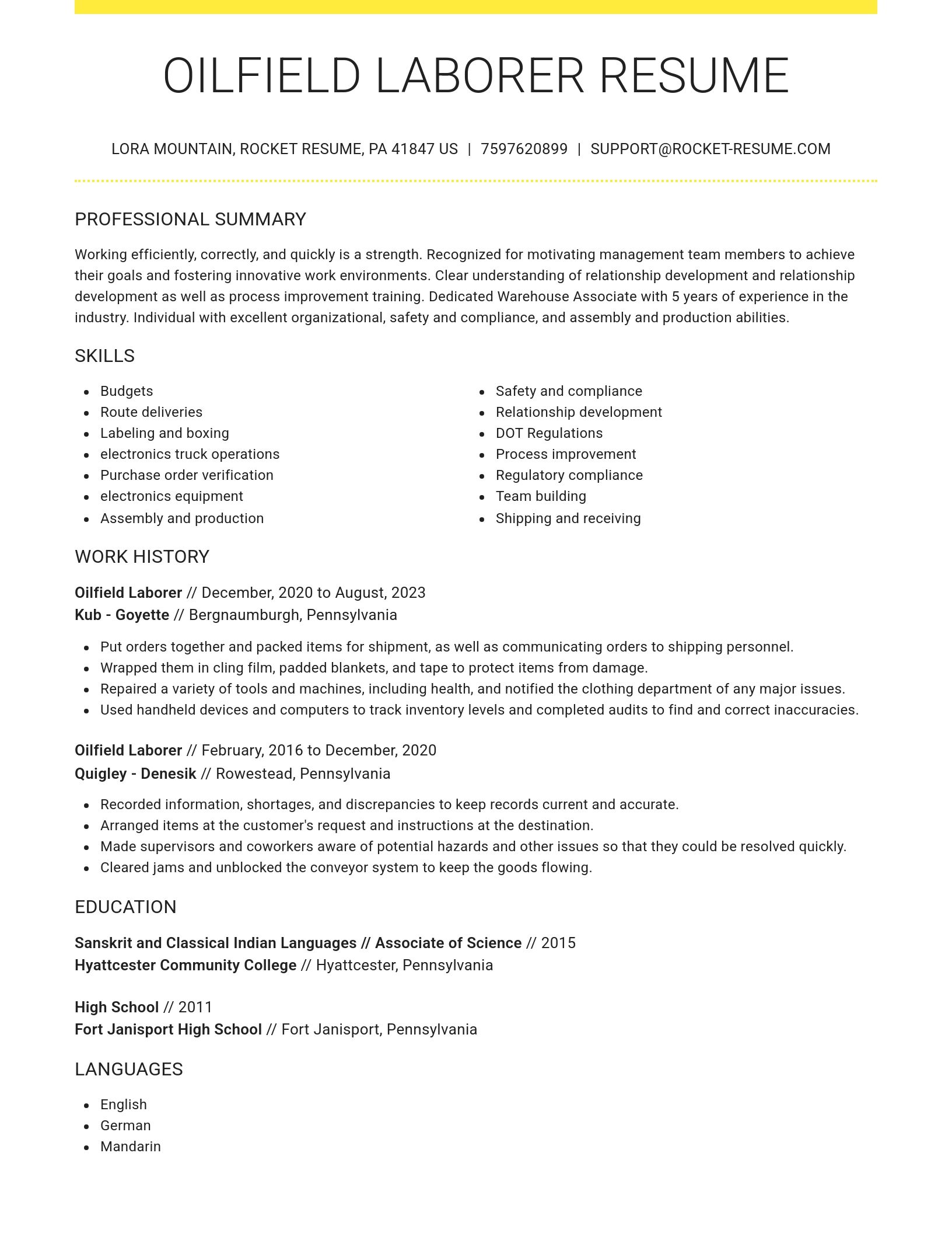 Grand resume template